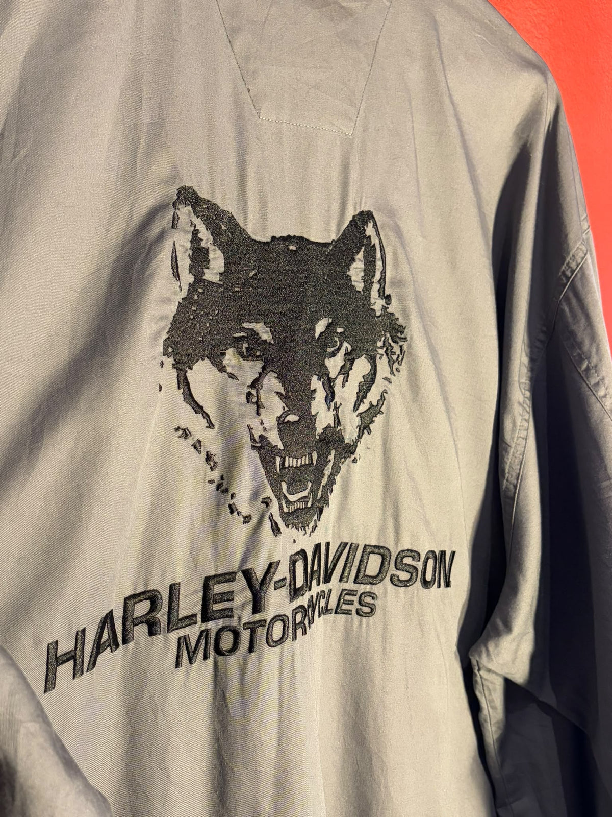 Harley-Davidson Wolf Embroidered Long-Sleeve Shirt [XL]