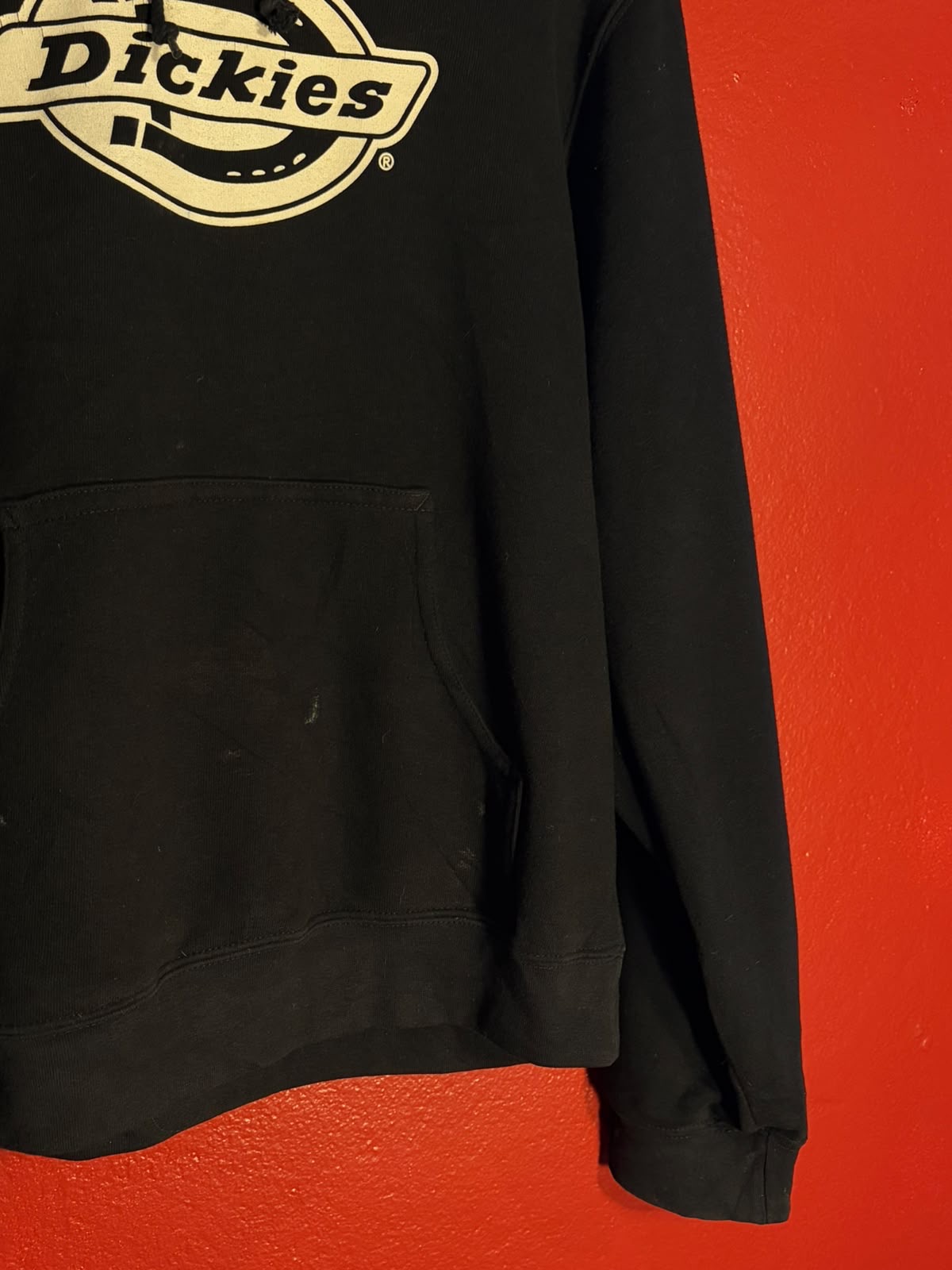 Dickies Girl Black Logo Sleeve Hoodie [L]