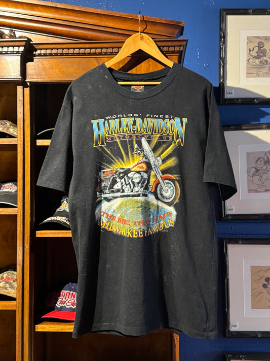 Harley Davidson Vintage Tee - Milwaukee Famous [XL]