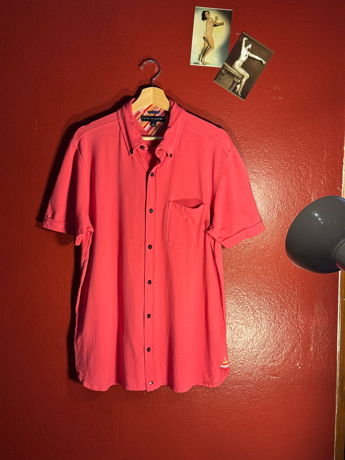 Vintage Tommy Hilfiger Short-Sleeve Piqué Shirt [M]