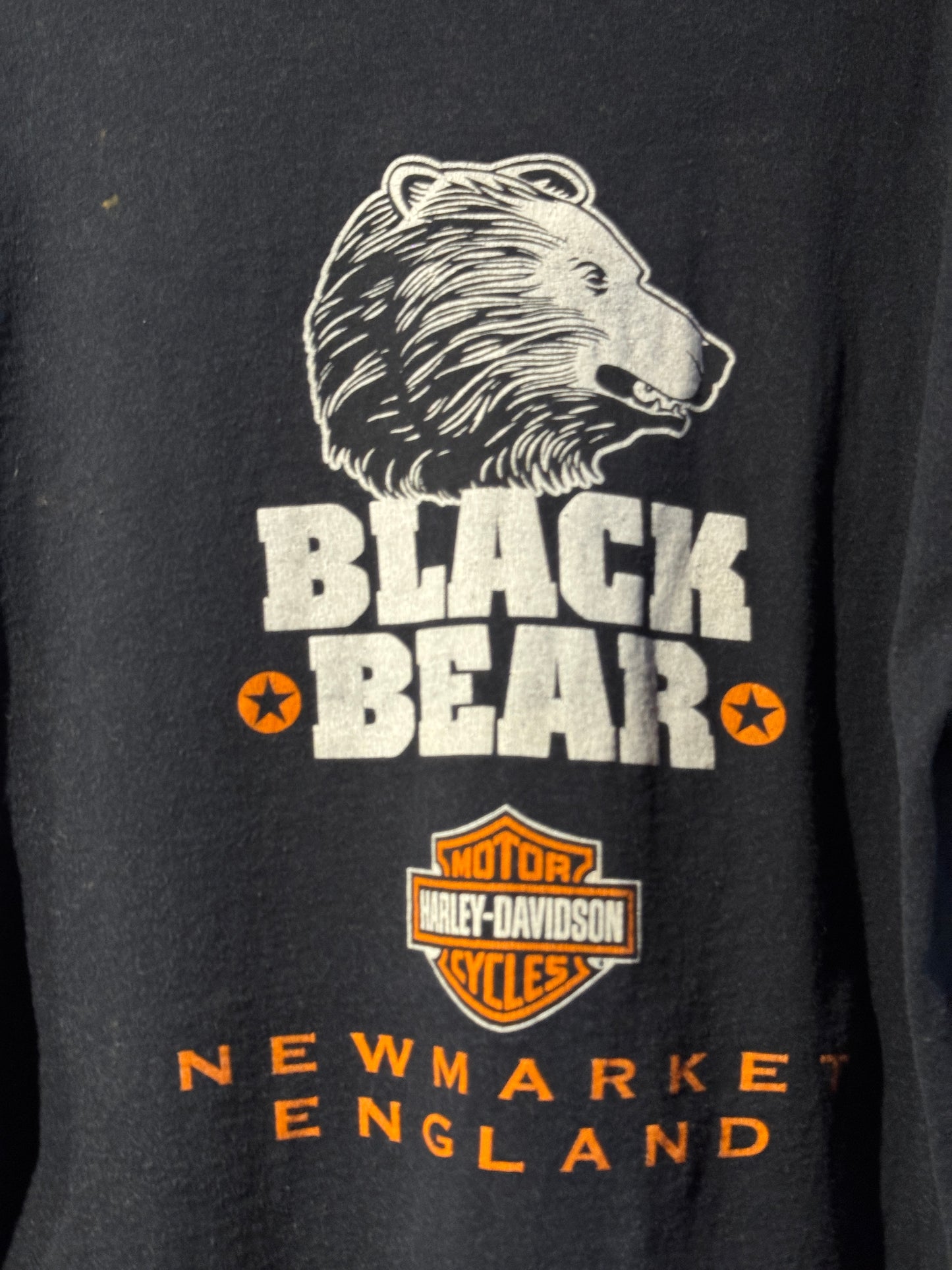 Harley Davidson Vintage Tee - Black Bear / Newmarket England [XL]