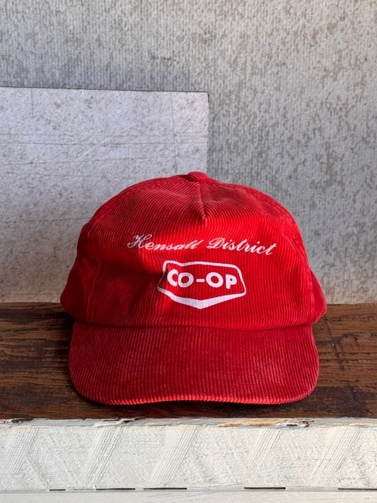 Vintage Red Corduroy Hat