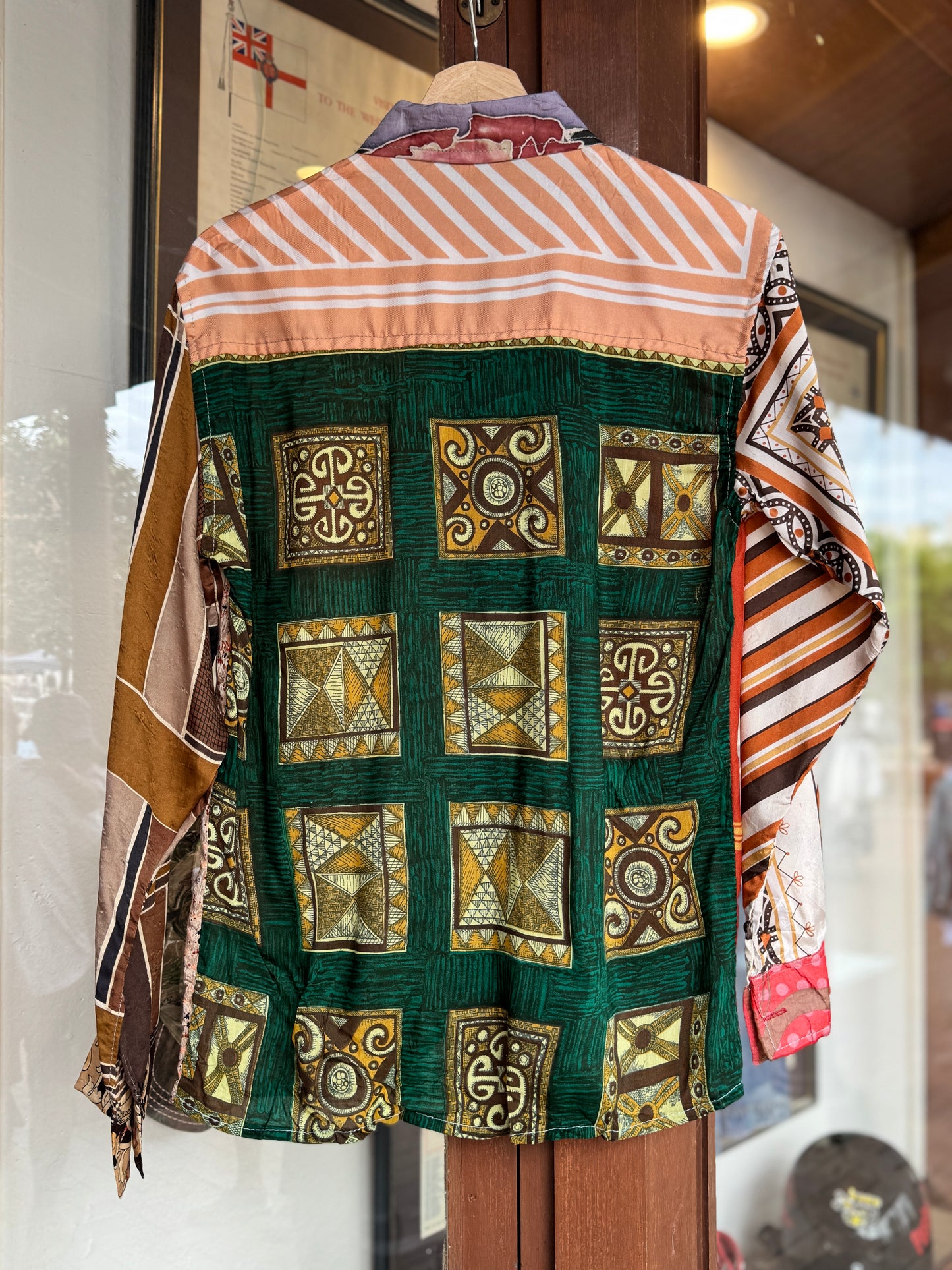 Vintage Silk Reworked Button Up [S]