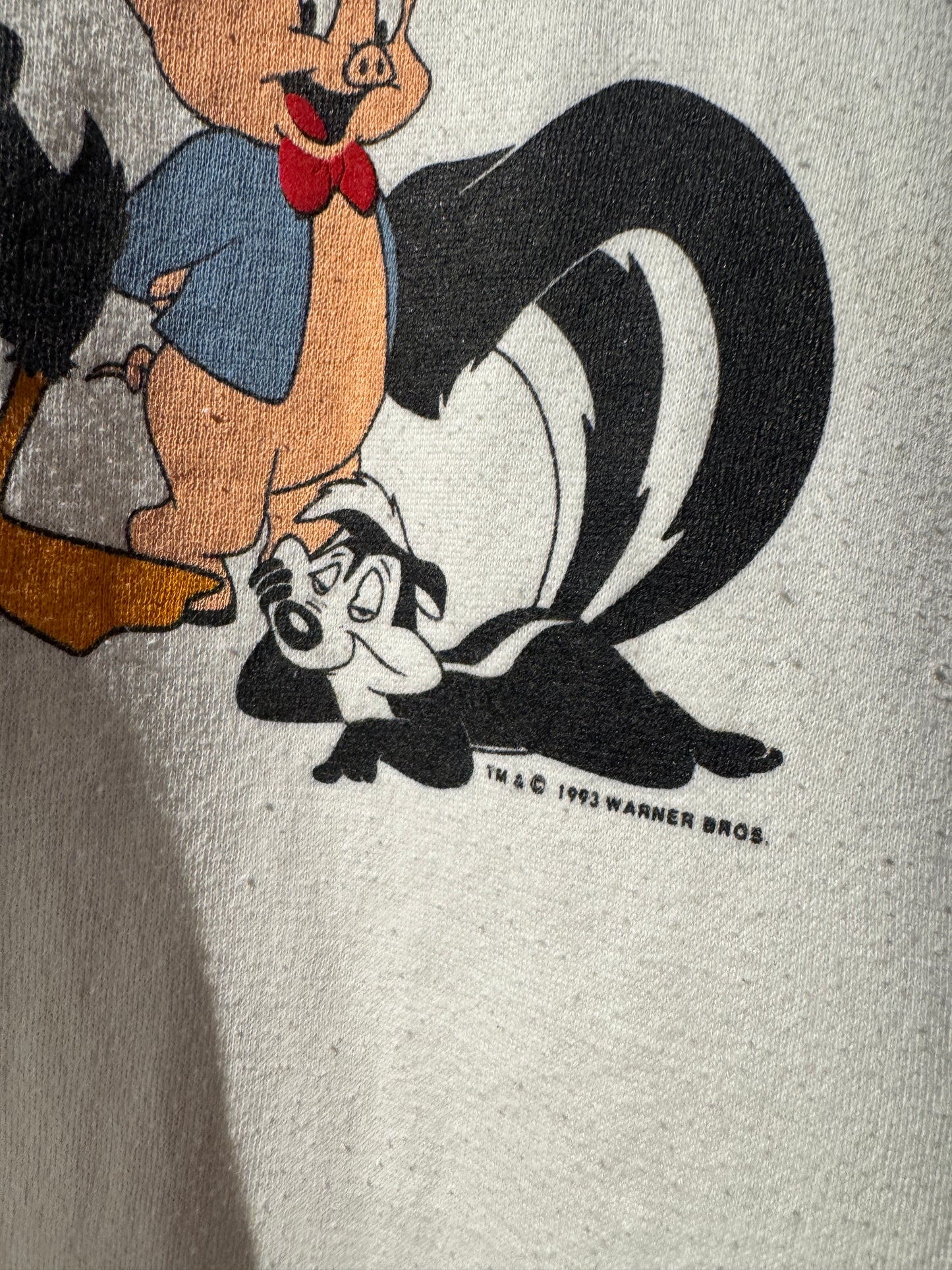 Vintage White Looney Tunes Hoodie [XL]