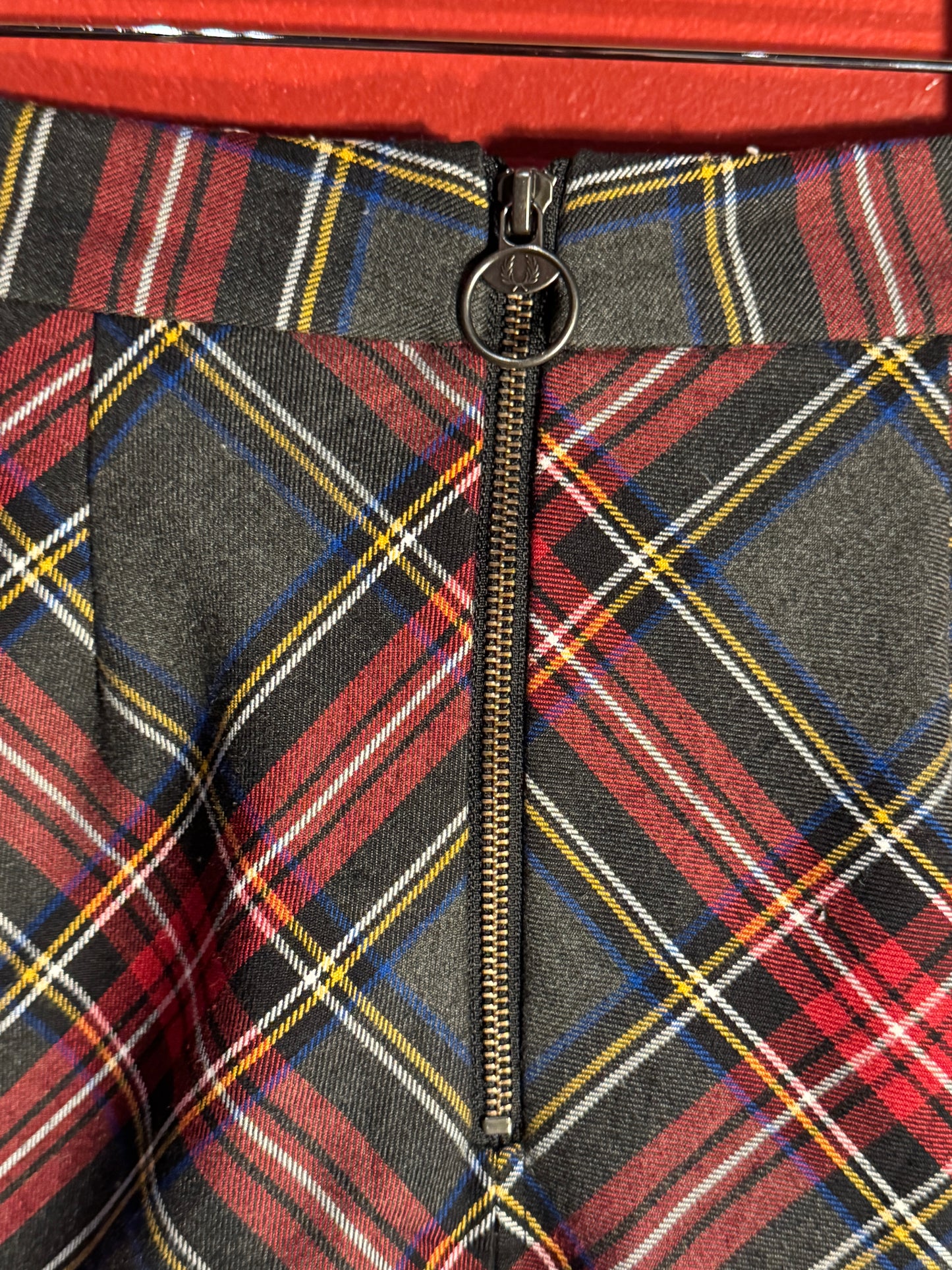 Vintage Fred Perry Tartan A-Line Skirt - UK 8 (AU 8)