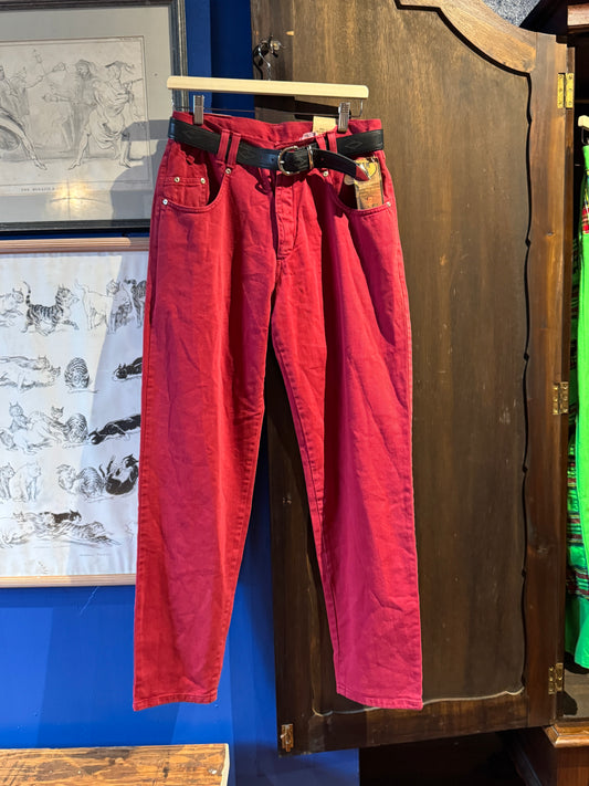 Vintage Pioneer Brand Women’s Red Denim Jeans – 1990s