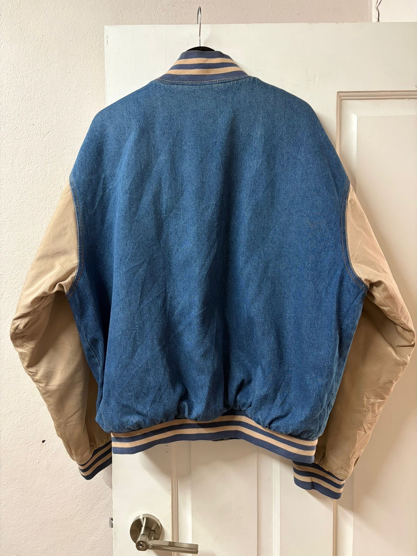 Vintage Boeing Denim Varsity Jacket [L]