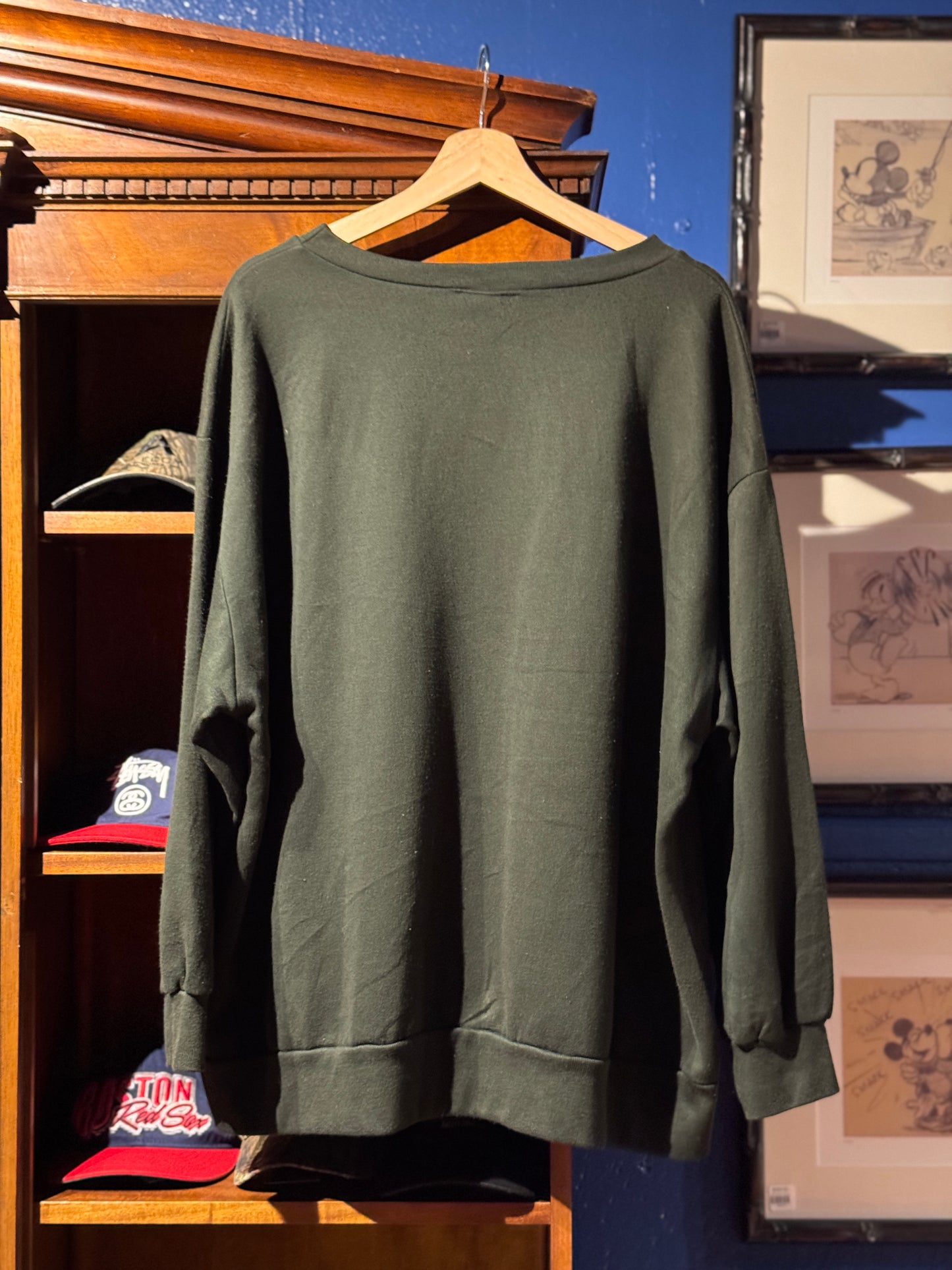 Vintage USA 'Merry Christmas' Mickey Black Crewneck [XL]