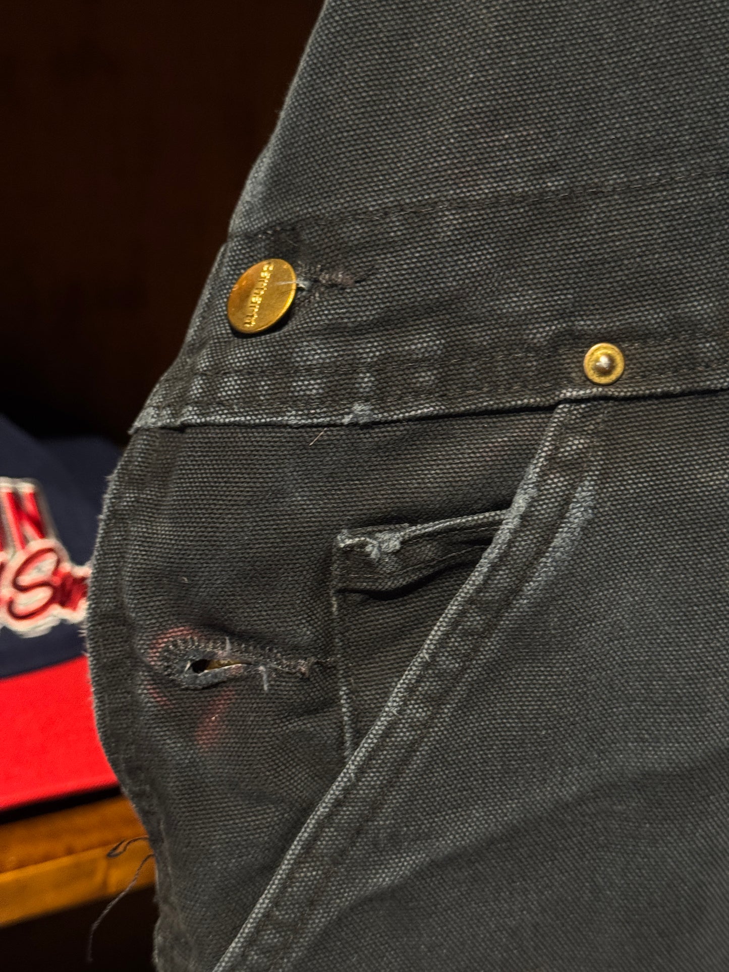 Vintage Carhartt Black Duck Canvas Overalls – Made in Mexico (46 x 32)