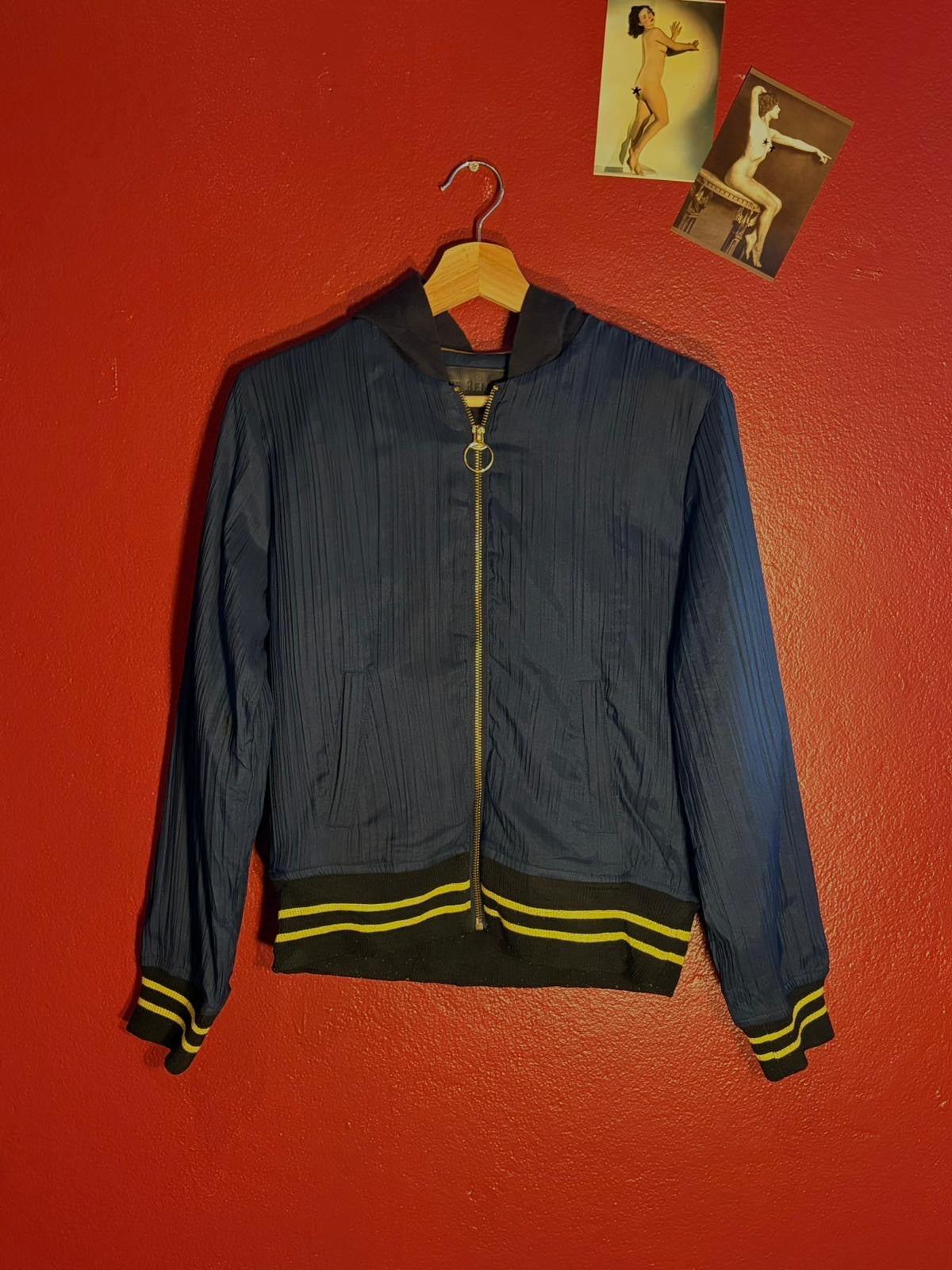True Religion Navy Hooded Zip Jacket [XS]