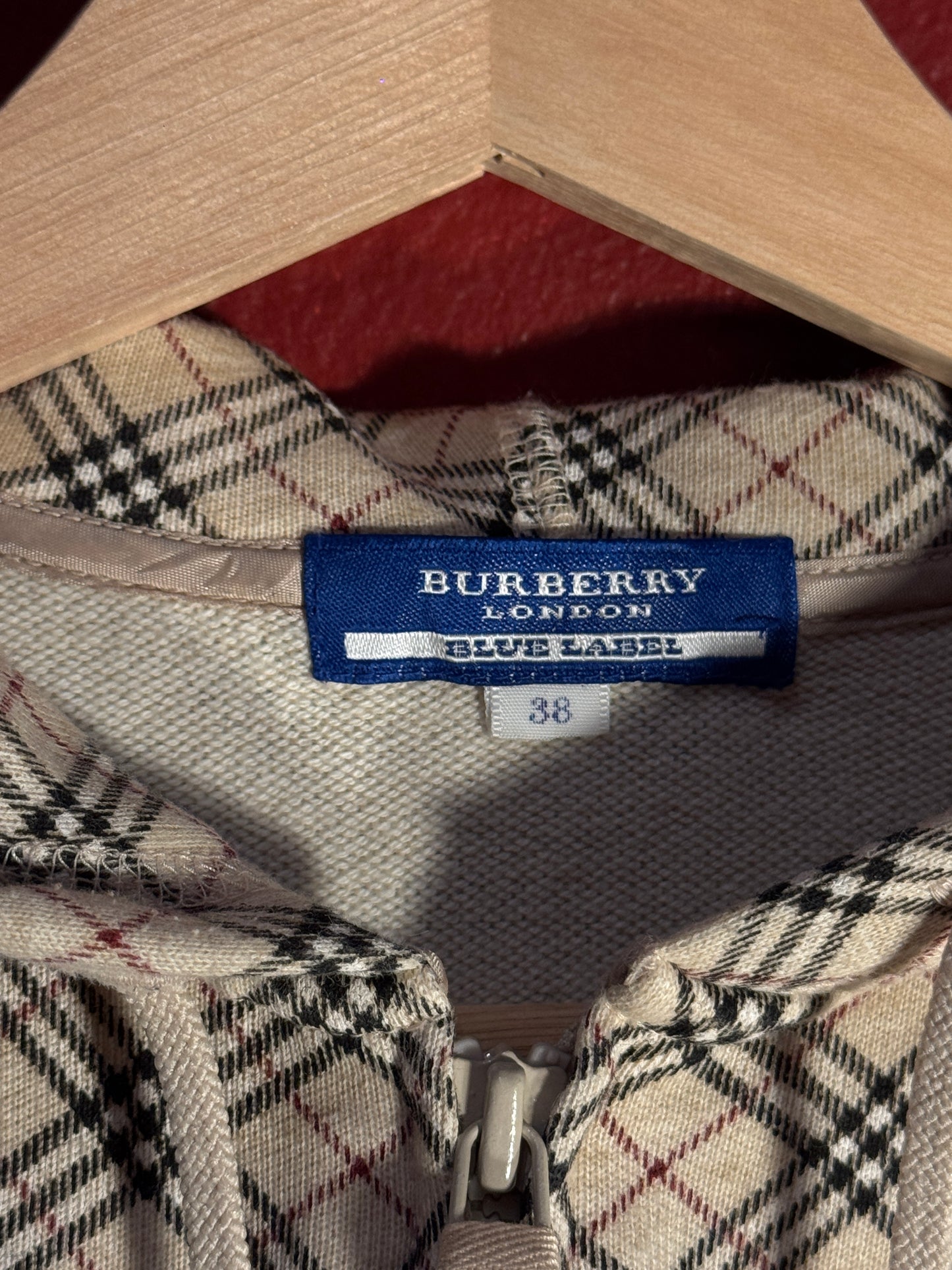 Vintage Burberry London Blue Label Check Hoodie - Women’s M