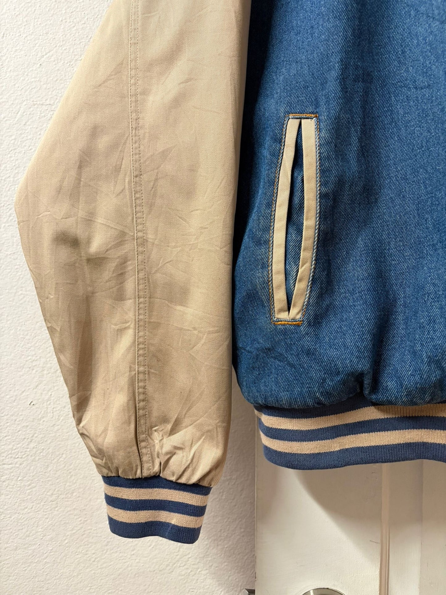 Vintage Boeing Denim Varsity Jacket [L]