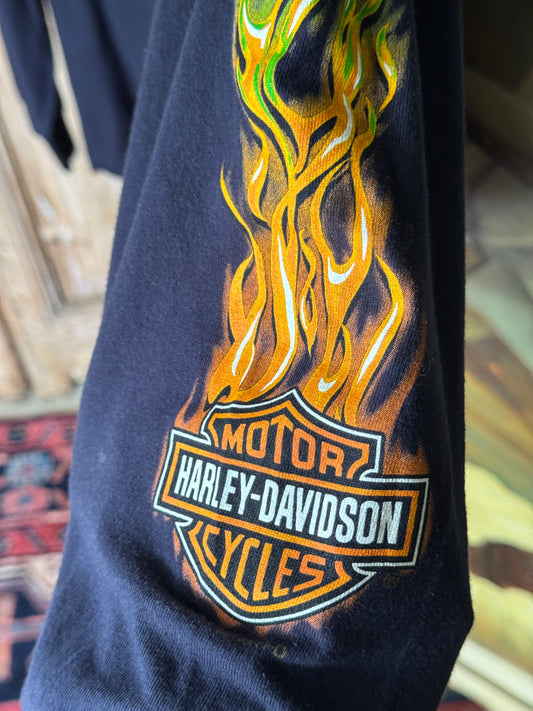 Harley Davidson Vintage Long Sleeve Tee - Dodge City, Kansas [L]