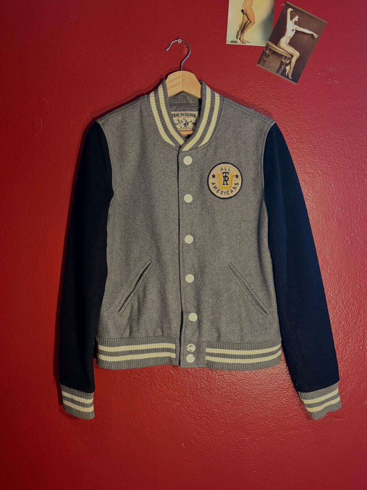 Vintage Y2K True Religion Varsity Jacket [L]