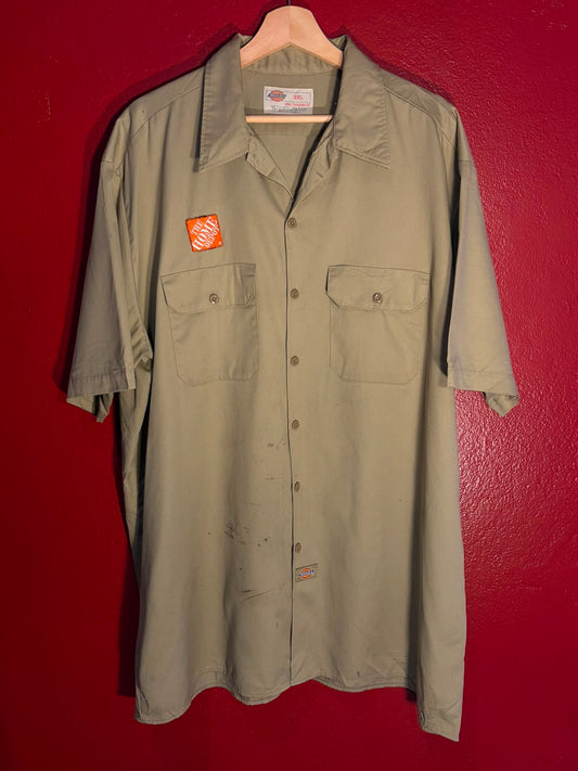 Vintage Dickies Short Sleeve Work Shirt (2XL)