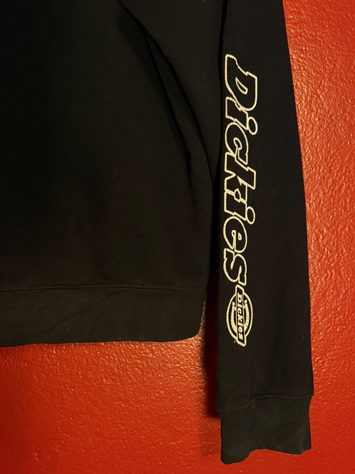 Dickies Girl Black Logo Sleeve Hoodie [L]