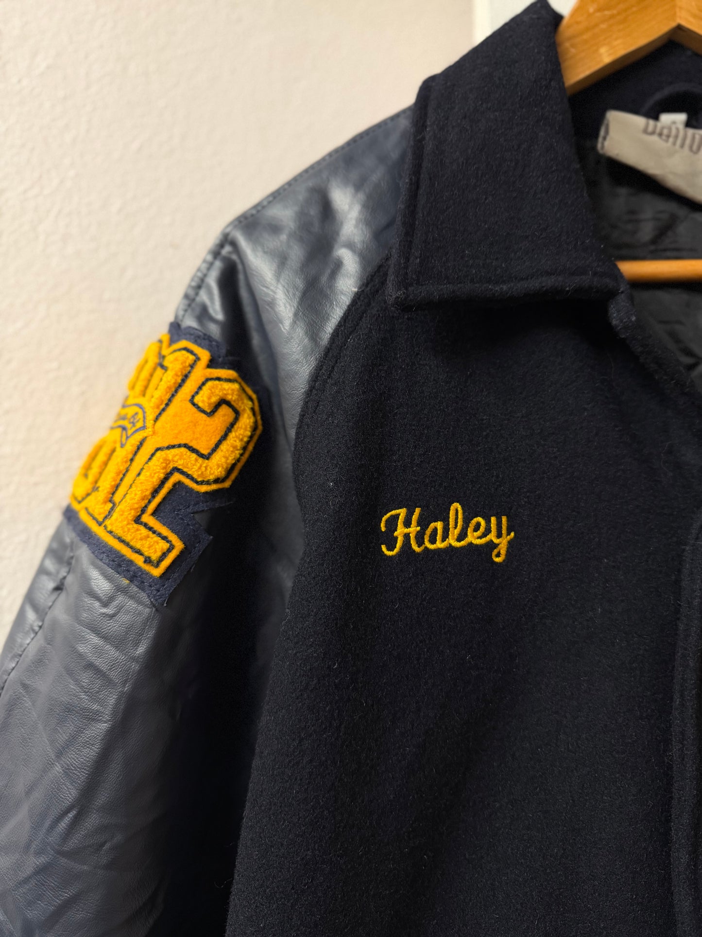 Navy Embroidered Varsity Jacket [S]