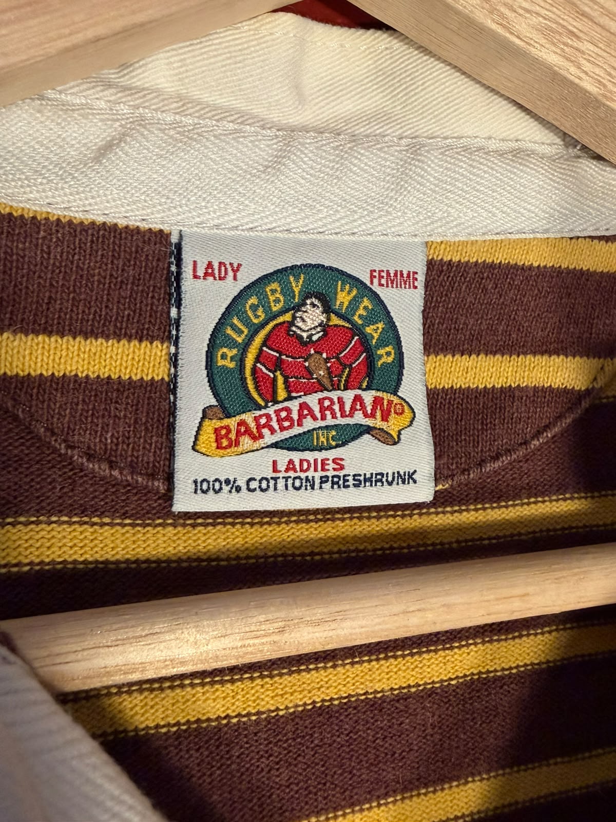 Vintage Barbarian Striped Rugby Jersey [S]