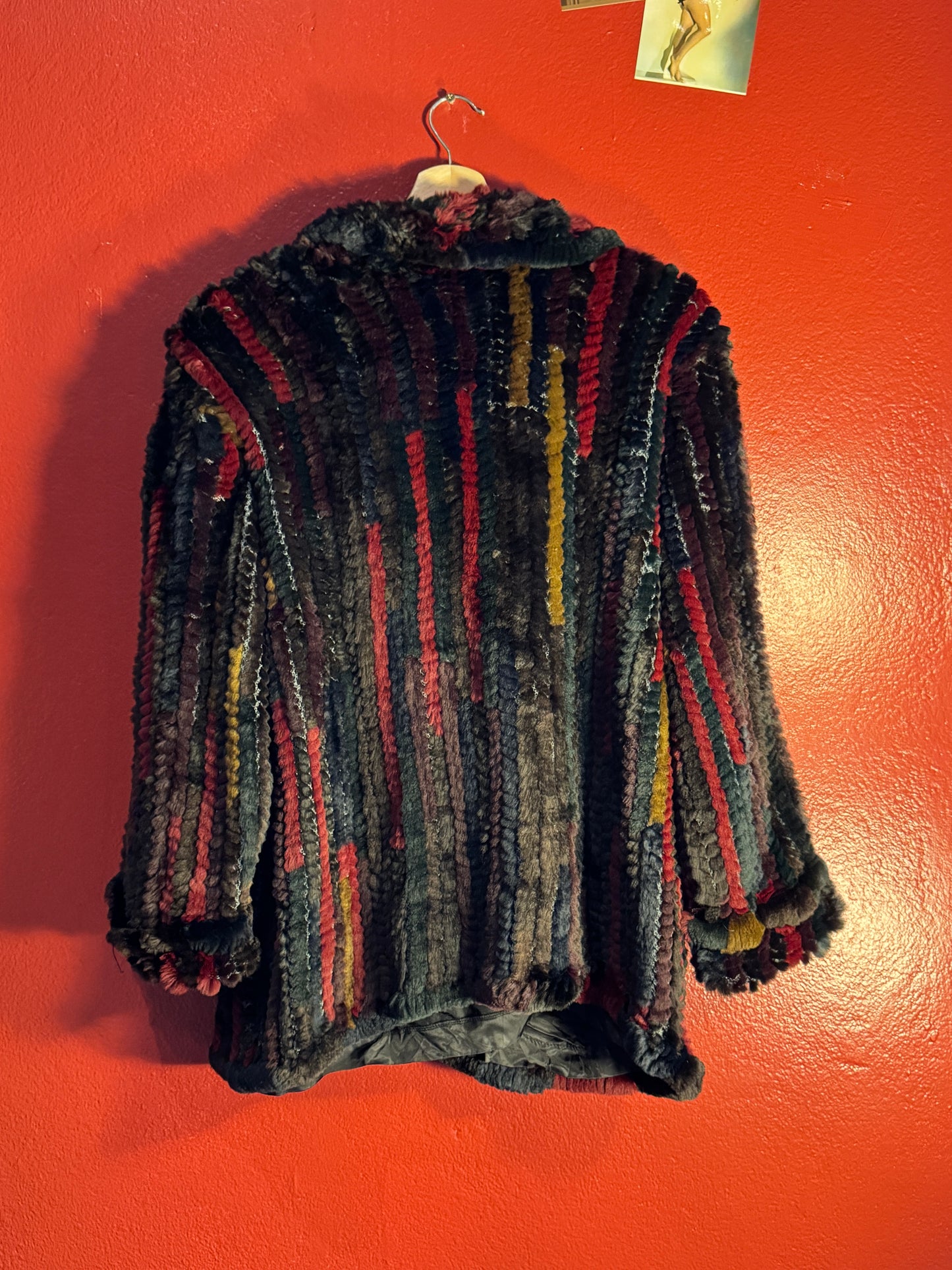 Vintage Multicolour Rabbit Fur Jacket - Women’s M/L