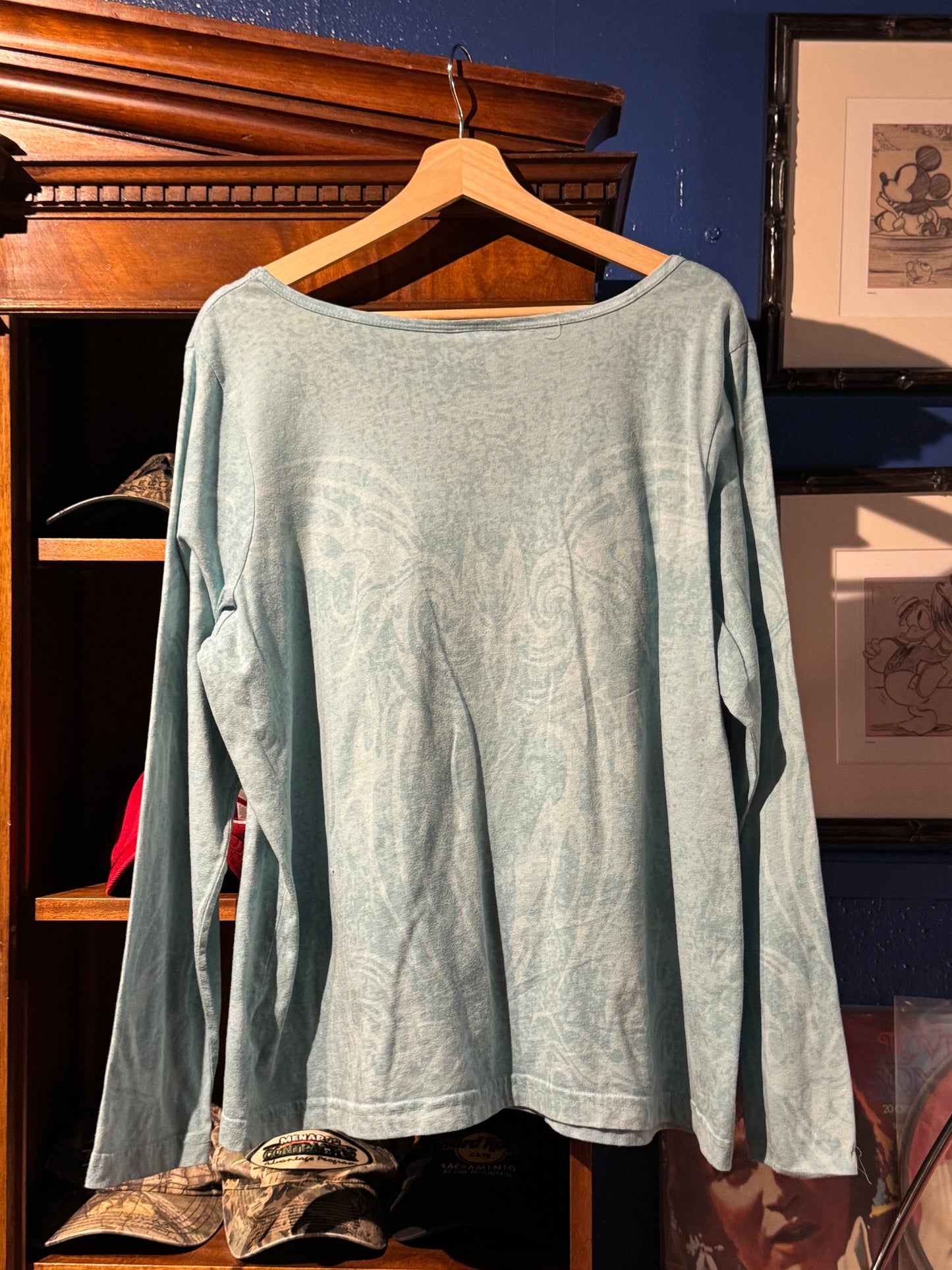 Vintage Harley Davidson Studded Wings Long Sleeve Top [XXL–3XL]