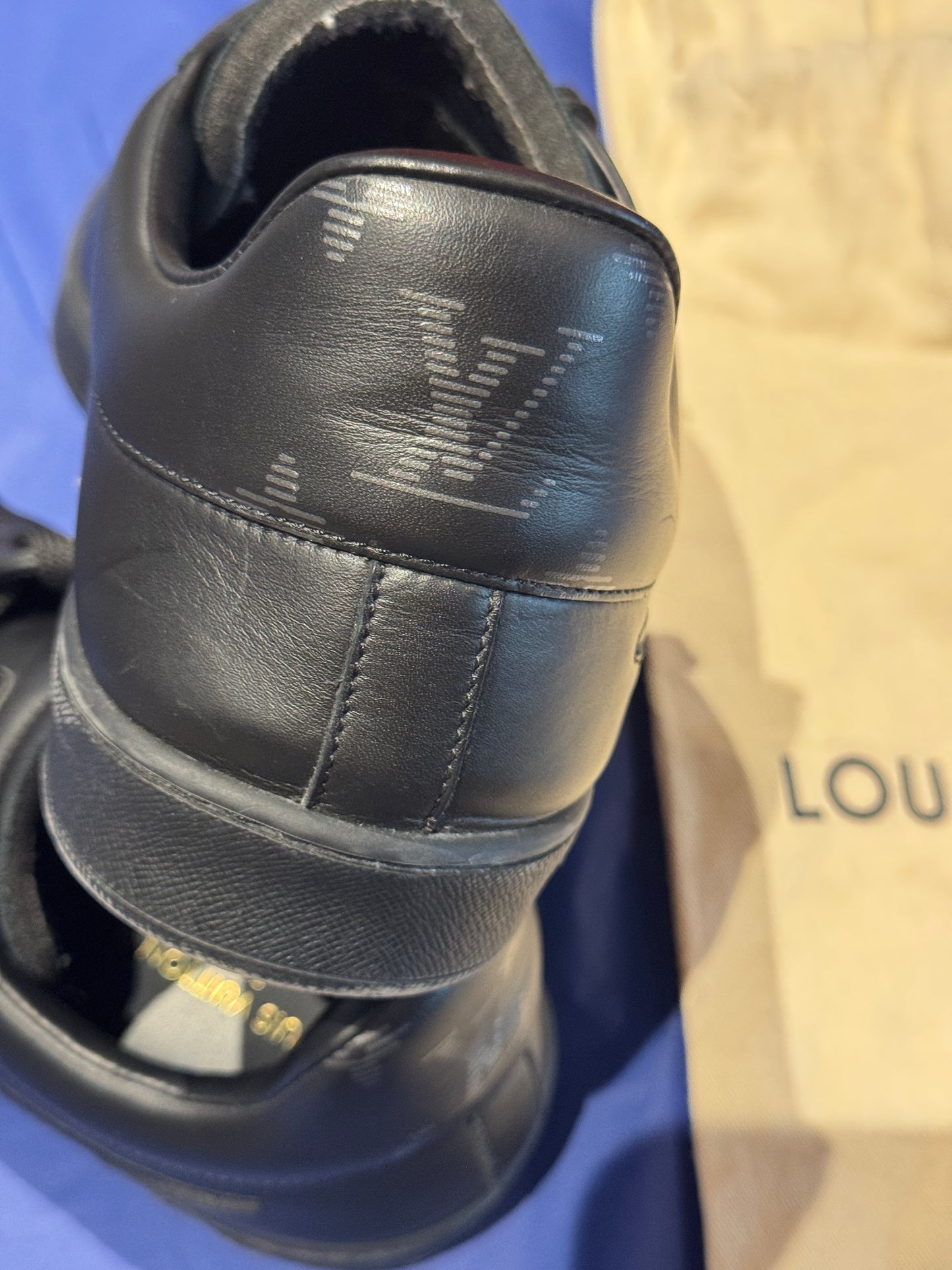 Louis Vuitton Black Leather Sneakers – Size 10 (Men’s fit)