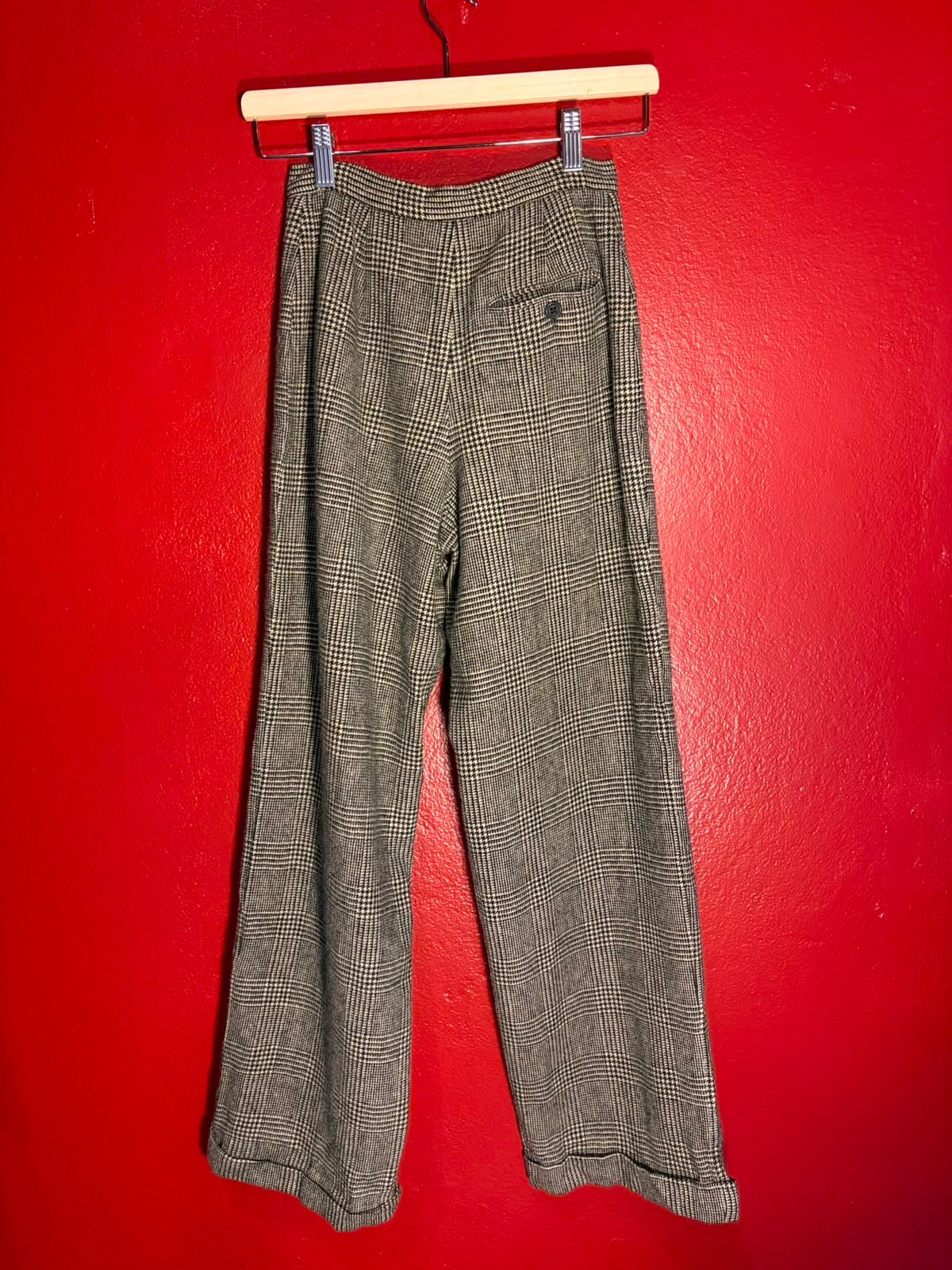 Vintage Ralph Lauren Glen Plaid Wool Blend Trousers - Women’s (AU 7)