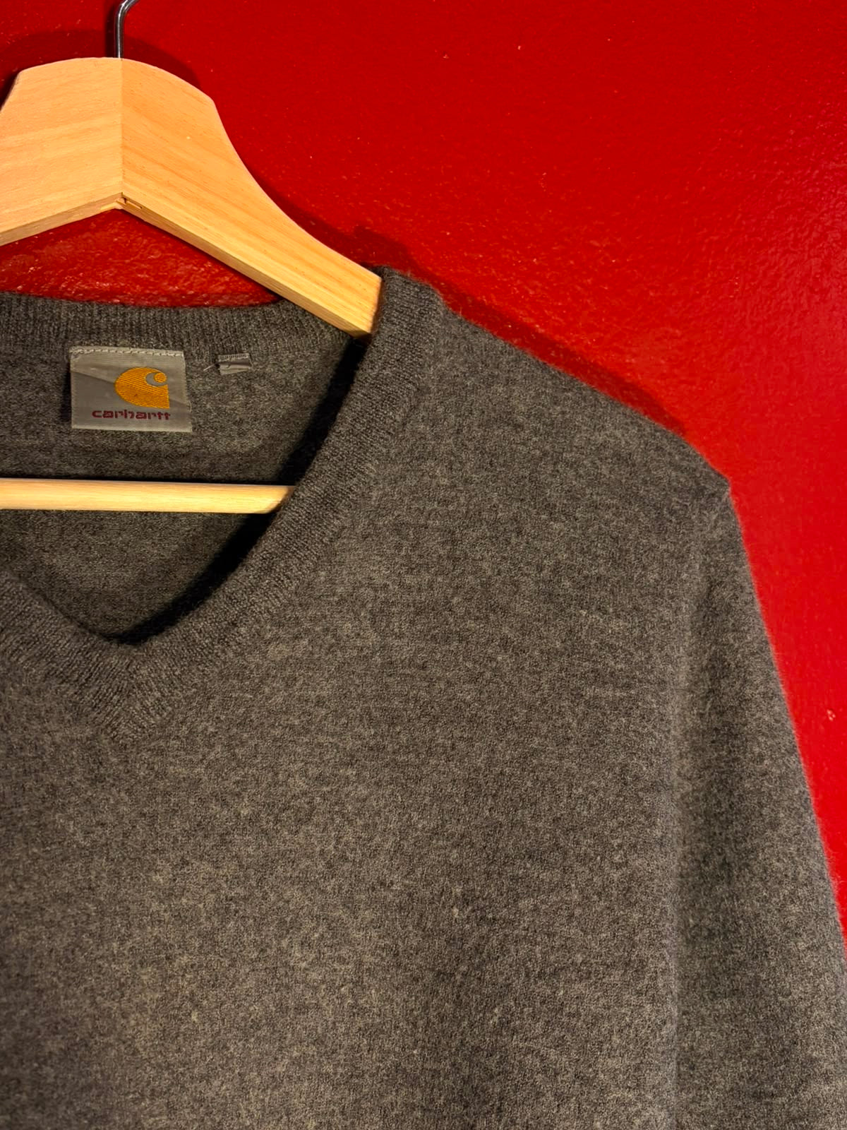 Vintage Carhartt V-Neck Knit Jumper (XL)
