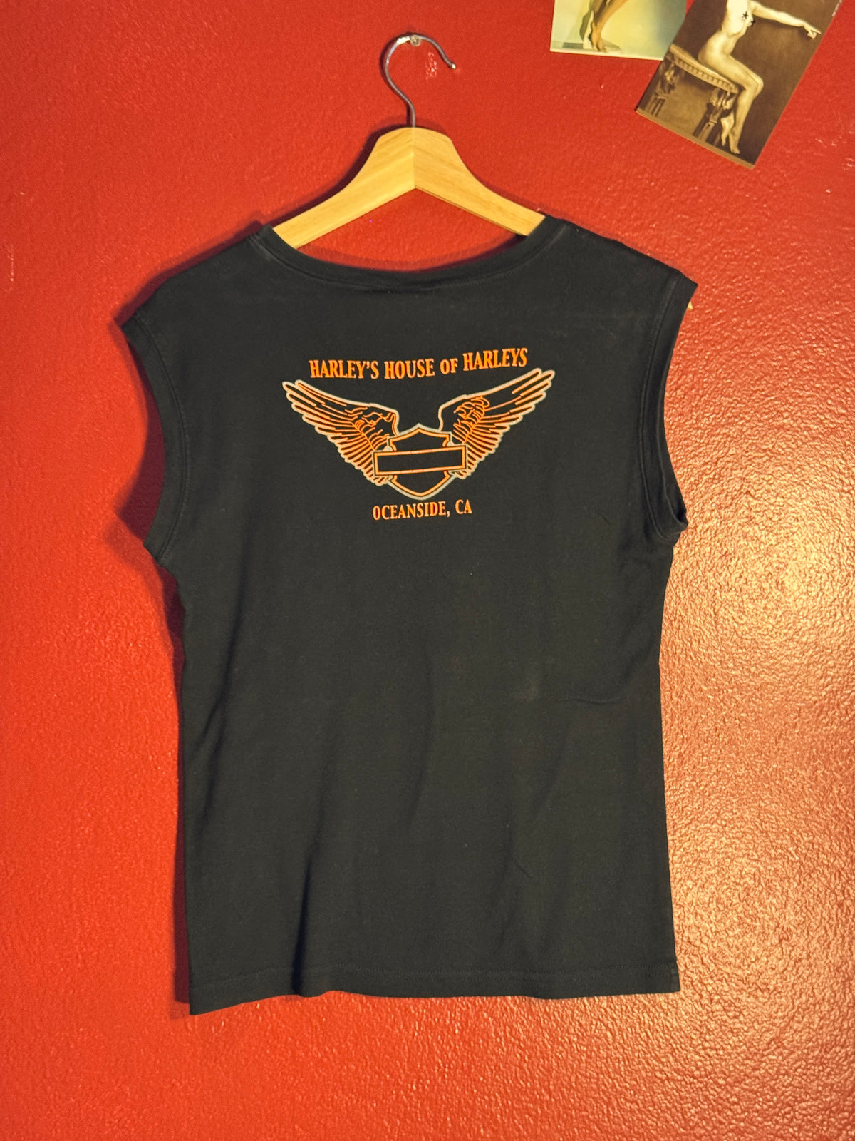 Vintage Harley Davidson Women’s Sleeveless Tee [S]