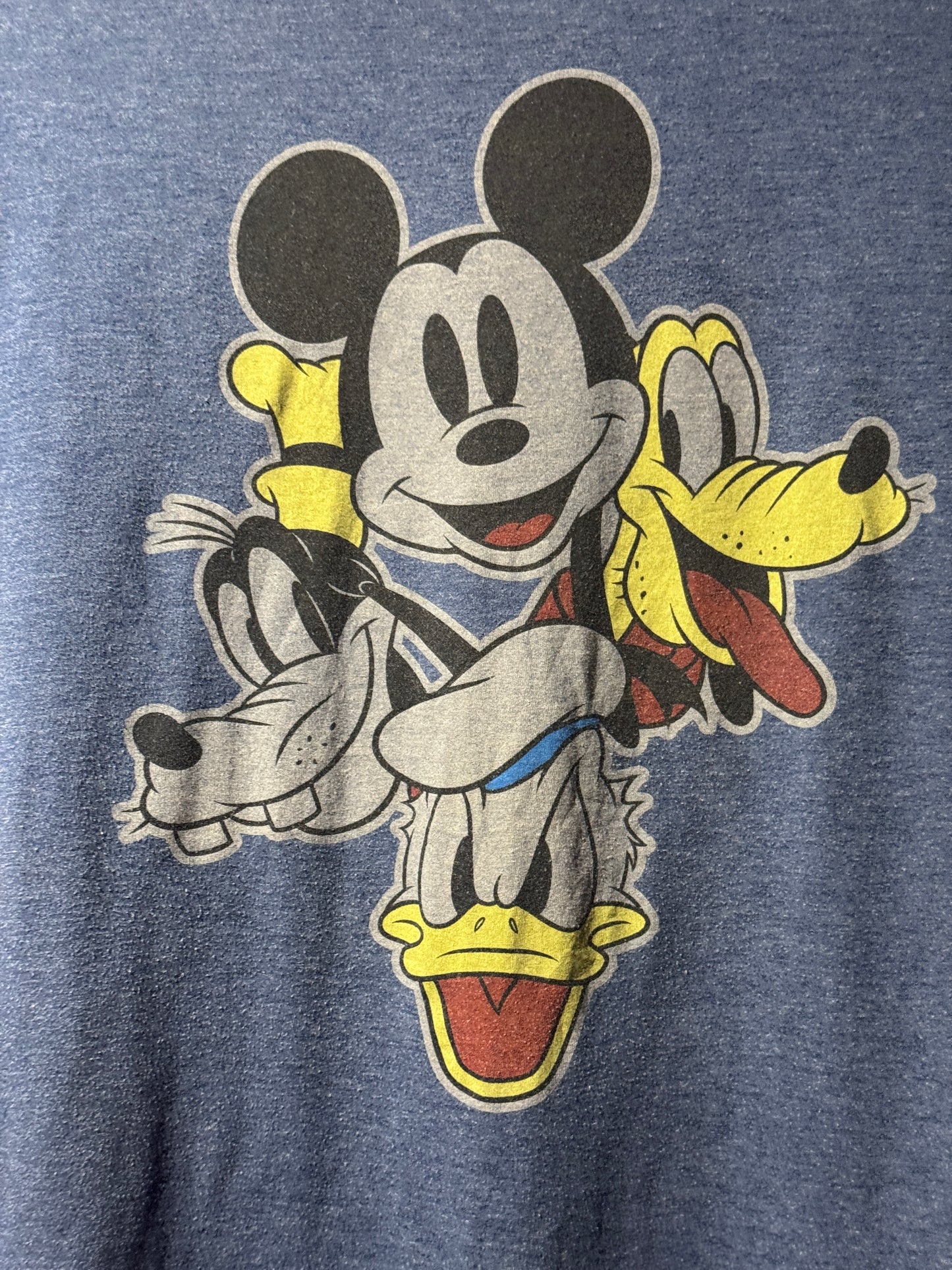 Mickey, Goofy, Pluto & Goofy Unisex Navy Disney Tee [S]