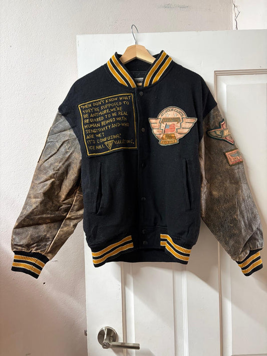 Vintage Stadium Leather Varsity Jacket [M]