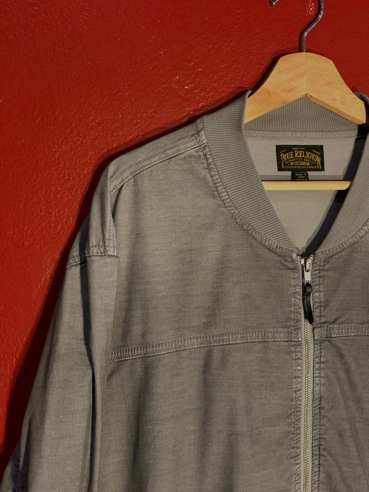 Vintage Y2K True Religion Grey Zip Jacket [XL]