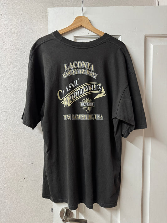Harley Davidson Laconia New Hampshire Graphic T Shirt [2XL]