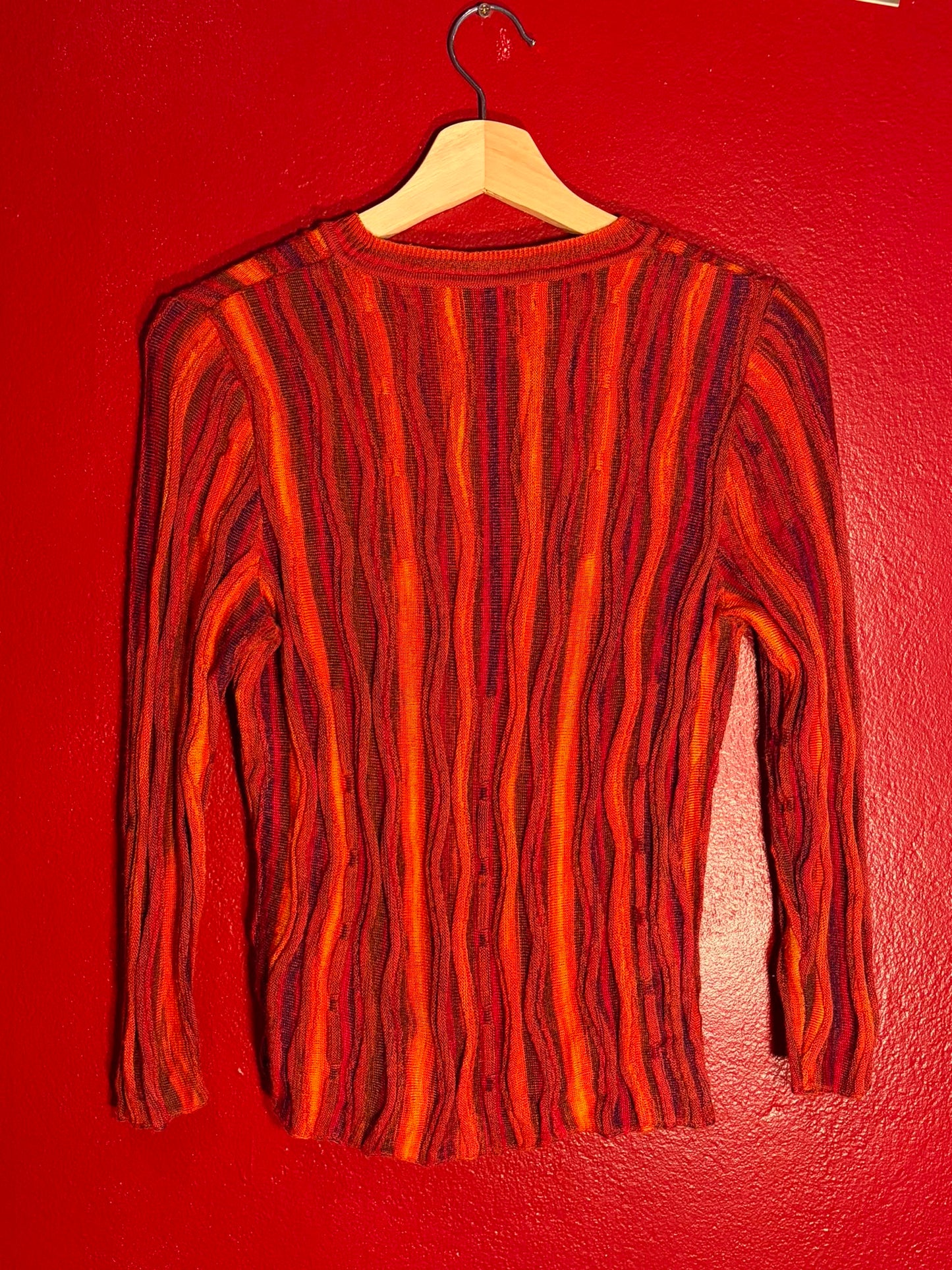 SUGITA BIS Textured Stripe Knit Jumper