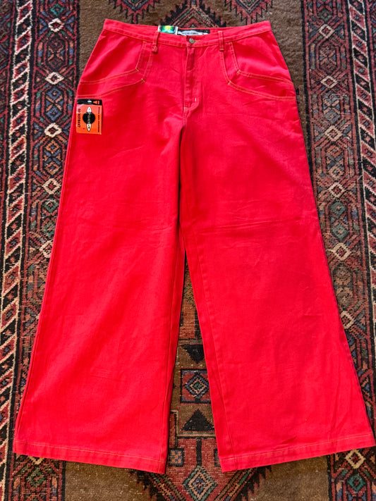 Stuka Wide-Leg Pants – Red