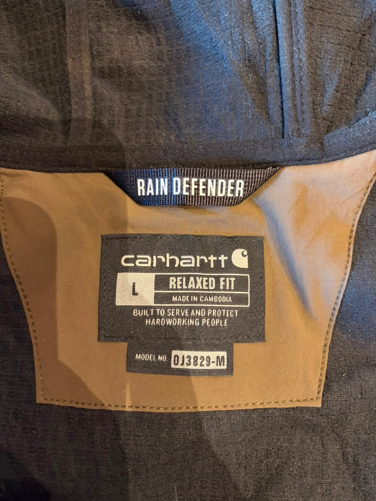 Vintage Carhartt Rain Defender Hooded Softshell Jacket - L (AU L/XL)