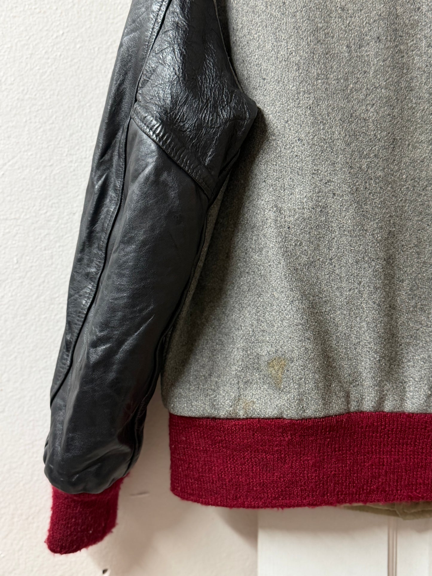 Kaye Bros Chenille Leather Varsity Jacket - Made in USA [M]