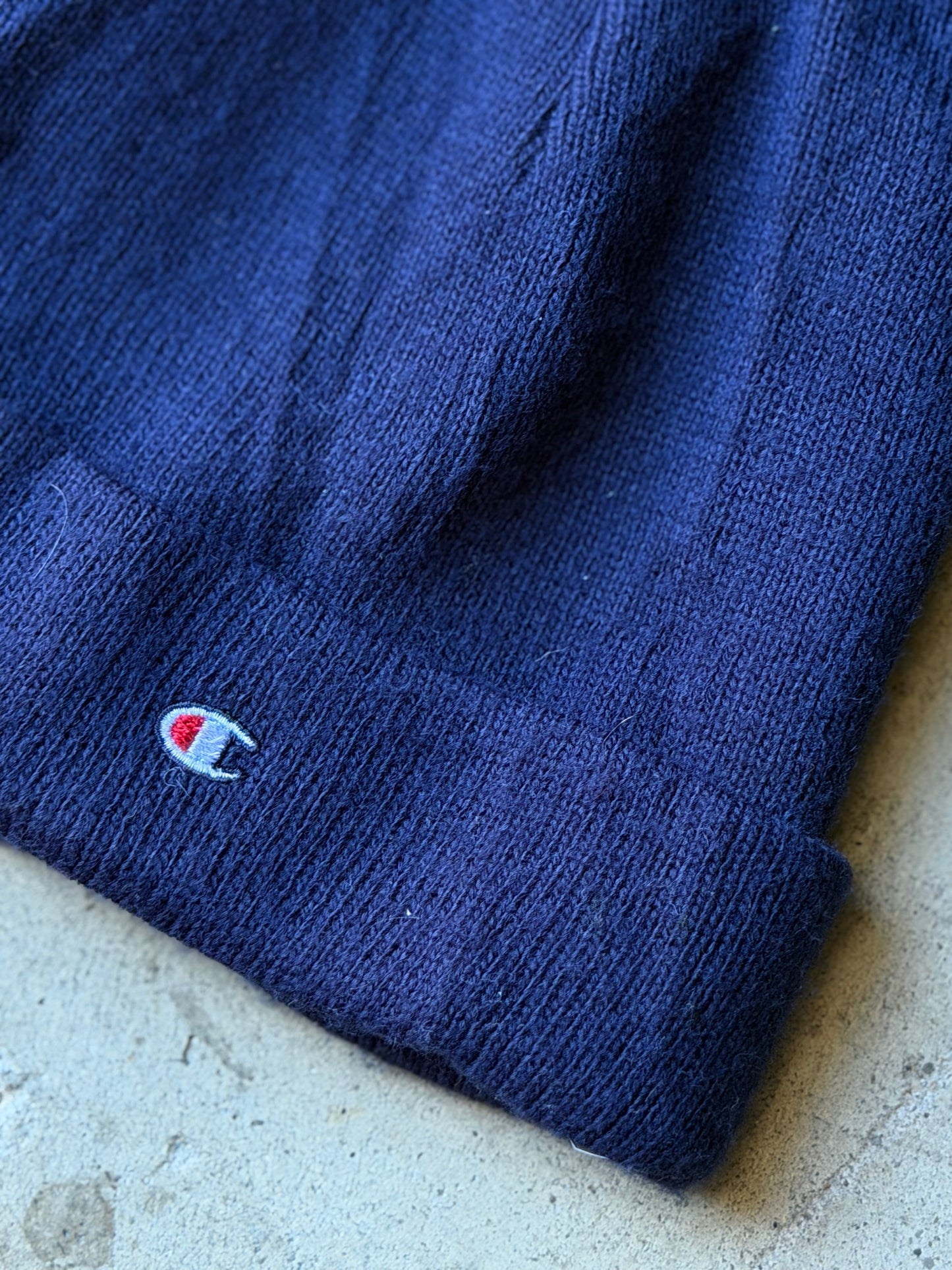2000s Champion Beanie - Navy [Made in Italy]