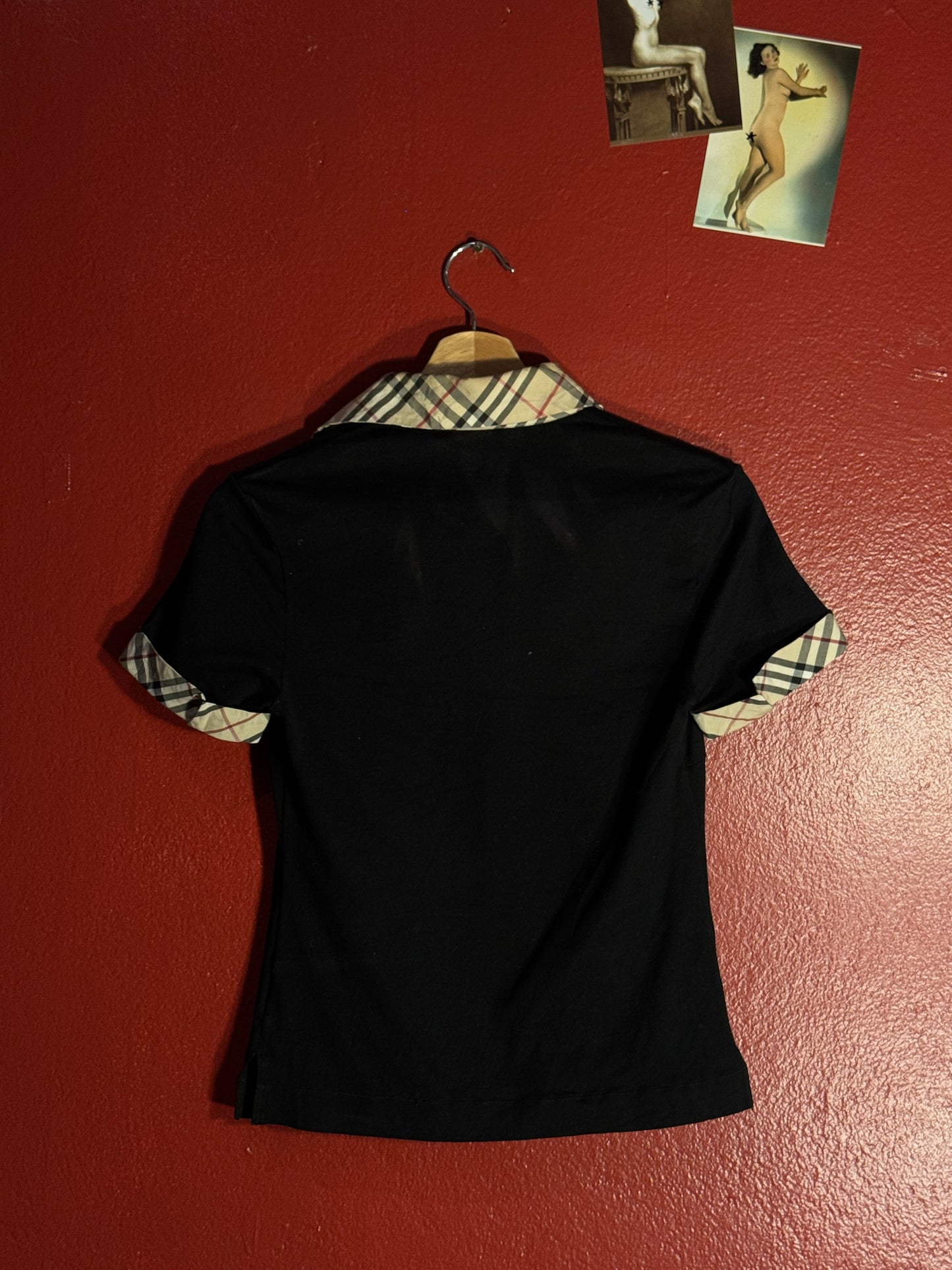 Vintage Burberry London Check Trim Polo - Women’s S