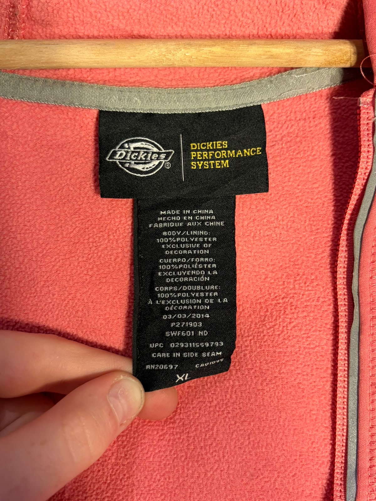 Dickies Performance System Pink Zip Hoodie [XL]