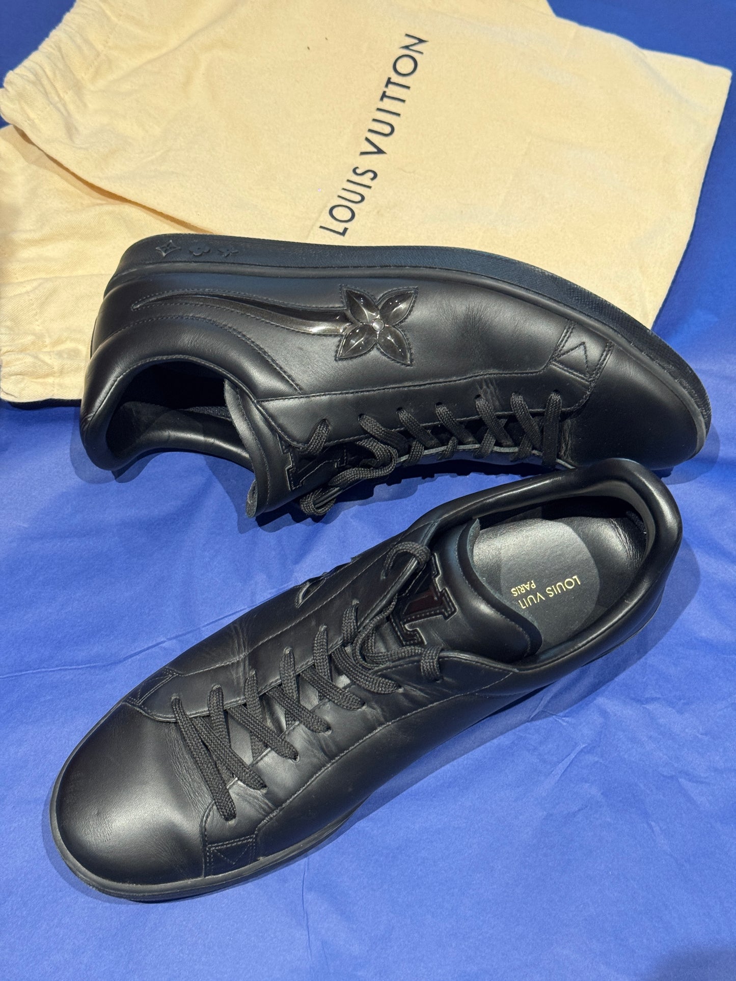 Louis Vuitton Black Leather Sneakers – Size 10 (Men’s fit)