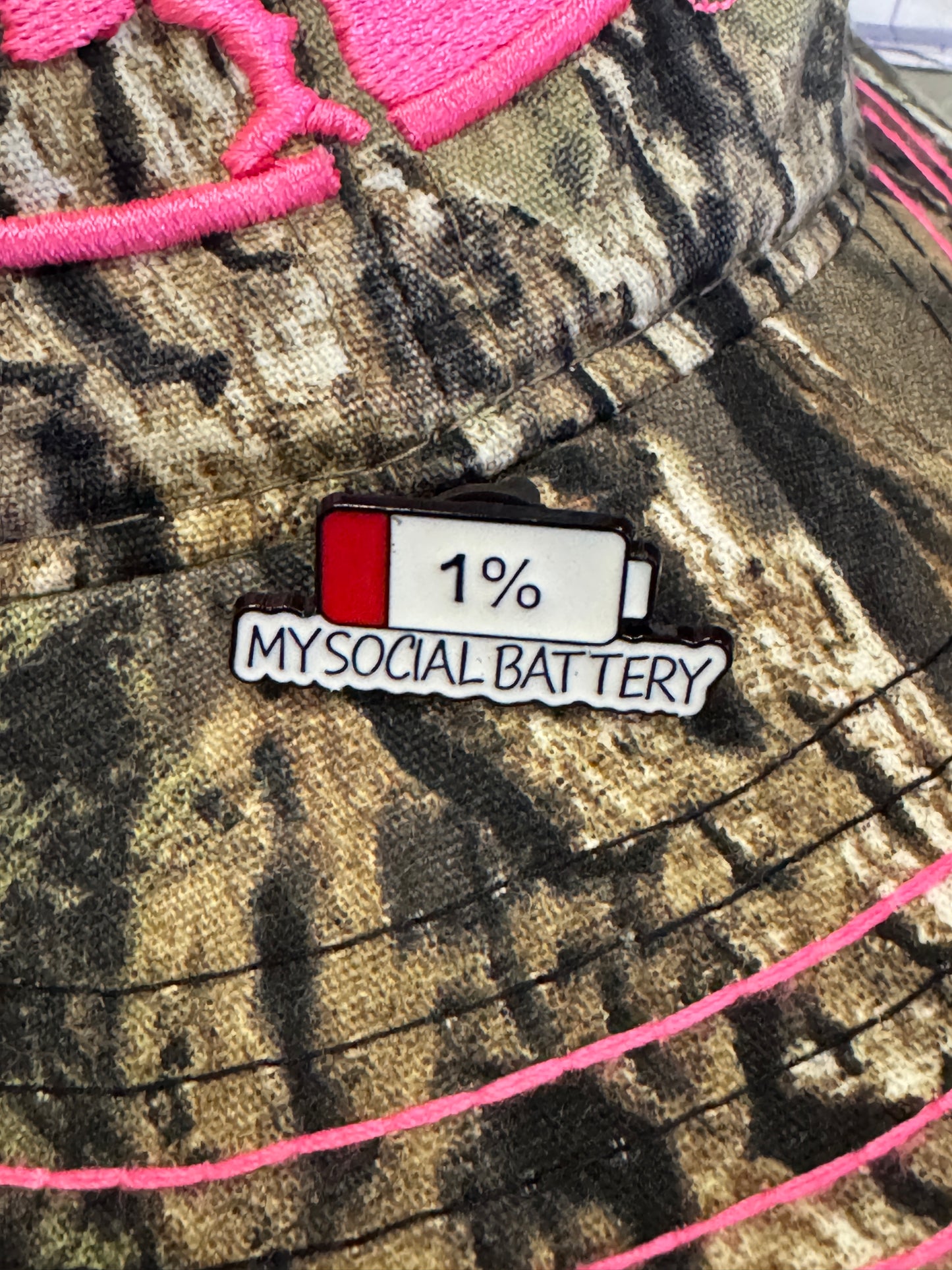 “My Social Battery” Enamel Pin