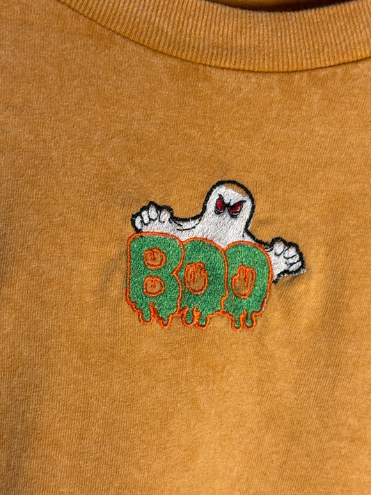 Harley Davidson Halloween Boo Embroidered Tee [XL]