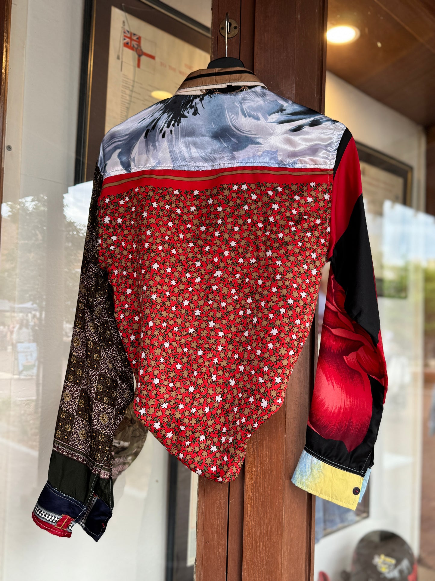 Vintage Silk Reworked Button Up [S]