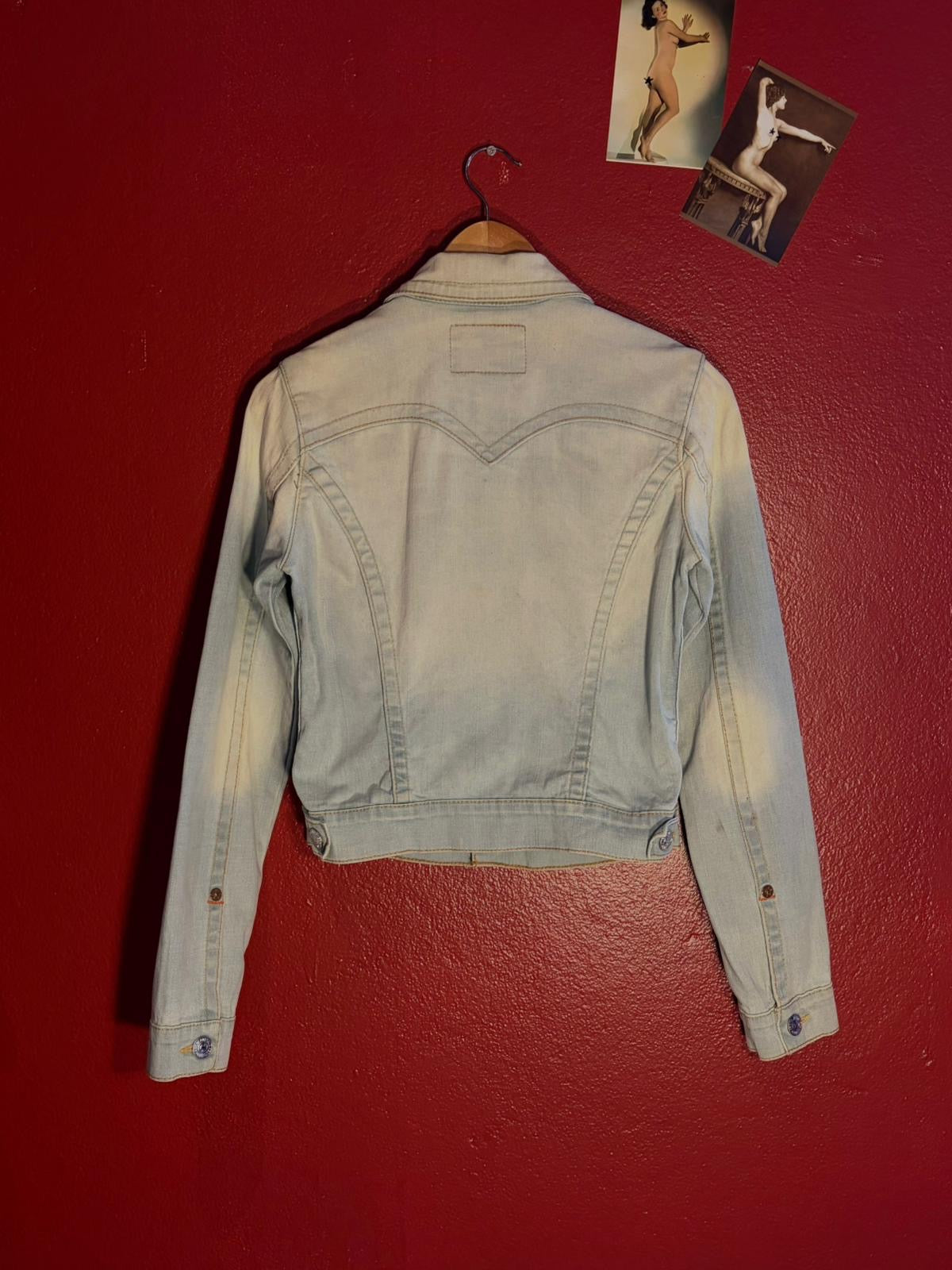 Vintage Y2K True Religion Emily Light Wash Denim Jacket [S]