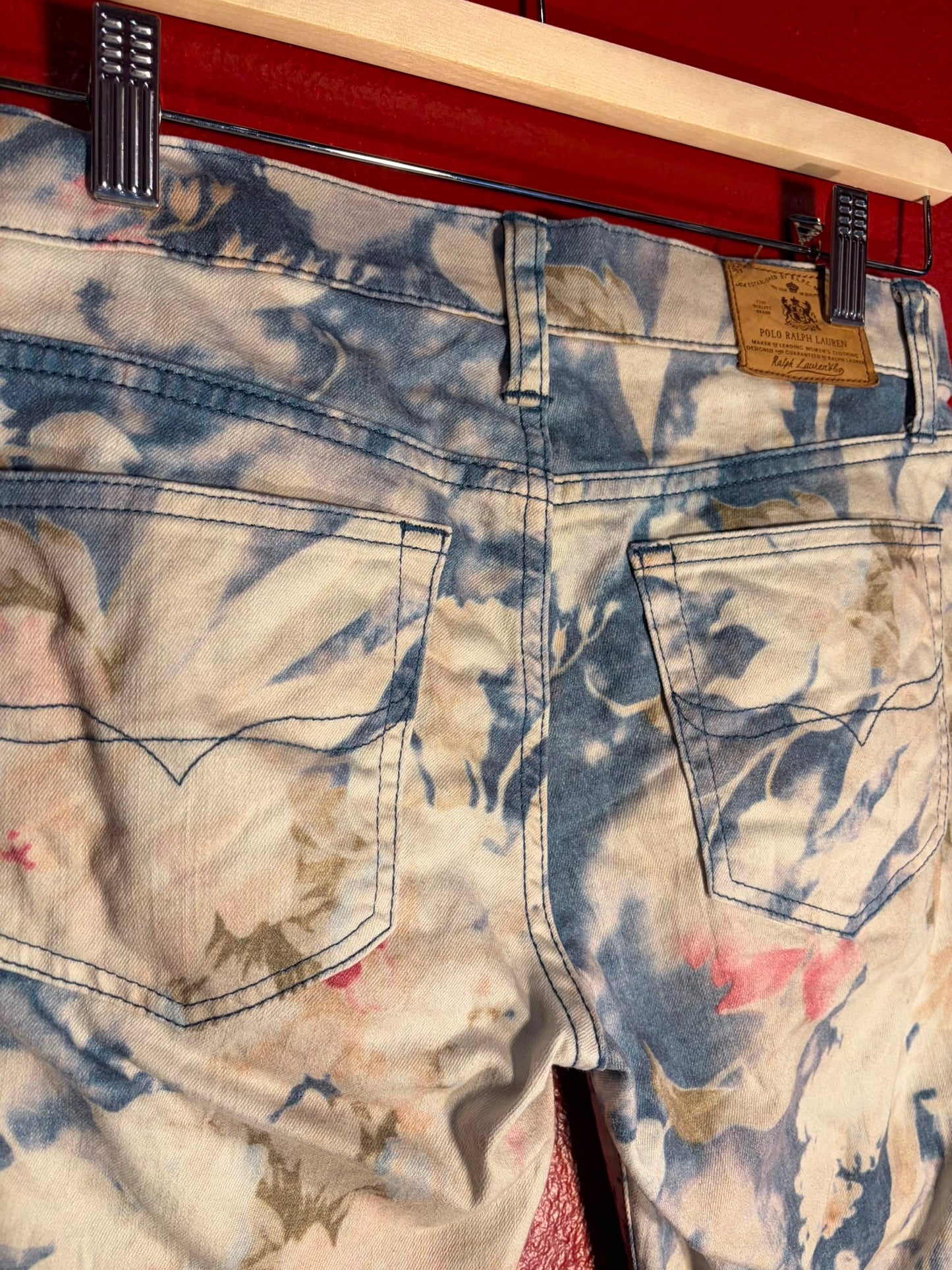 Polo Ralph Lauren Floral Print Skinny Jeans - W27 (AU 8-10)