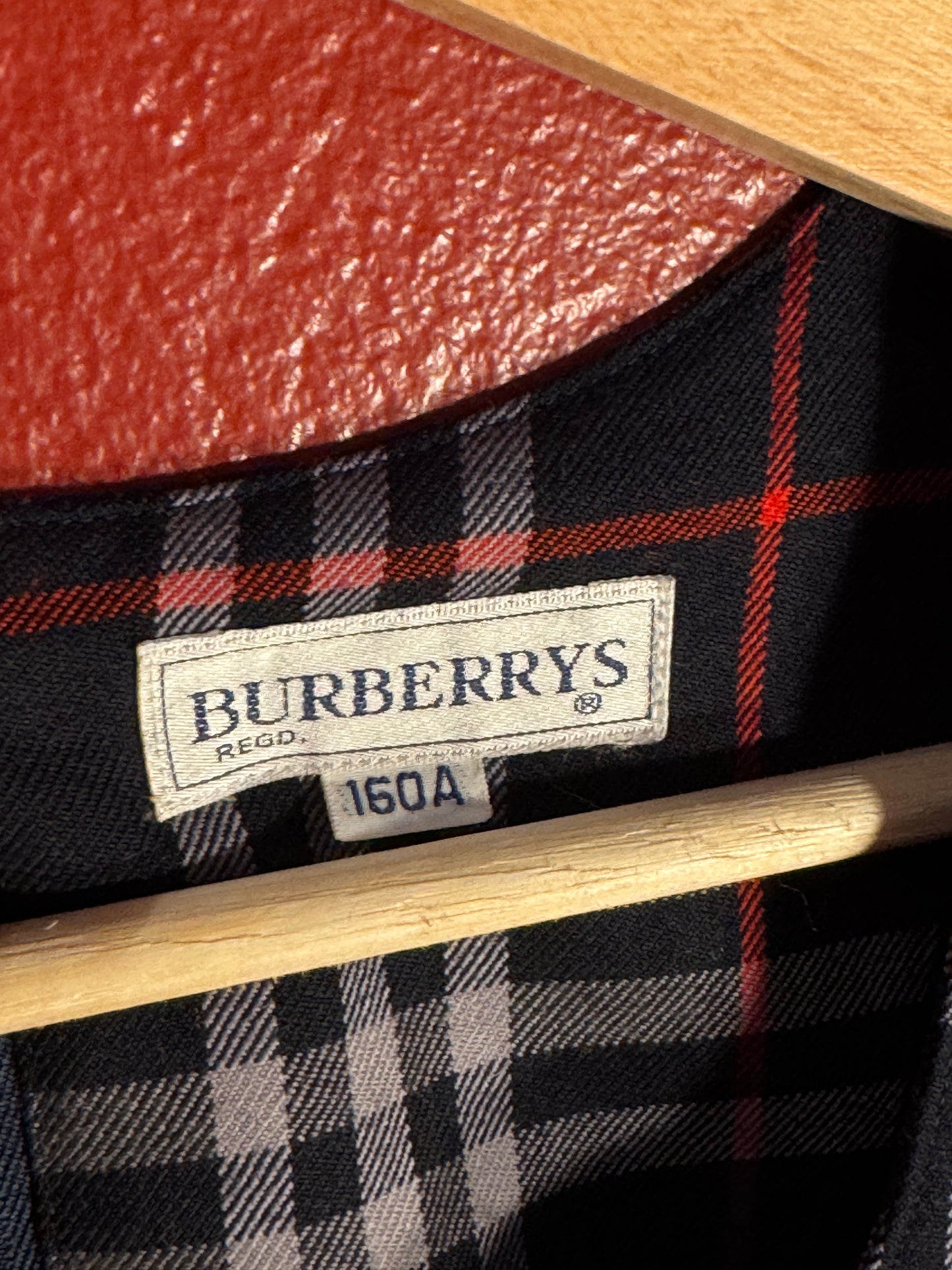 Vintage 1990s Burberrys Navy Check Dress - 160A [AU 8-10]