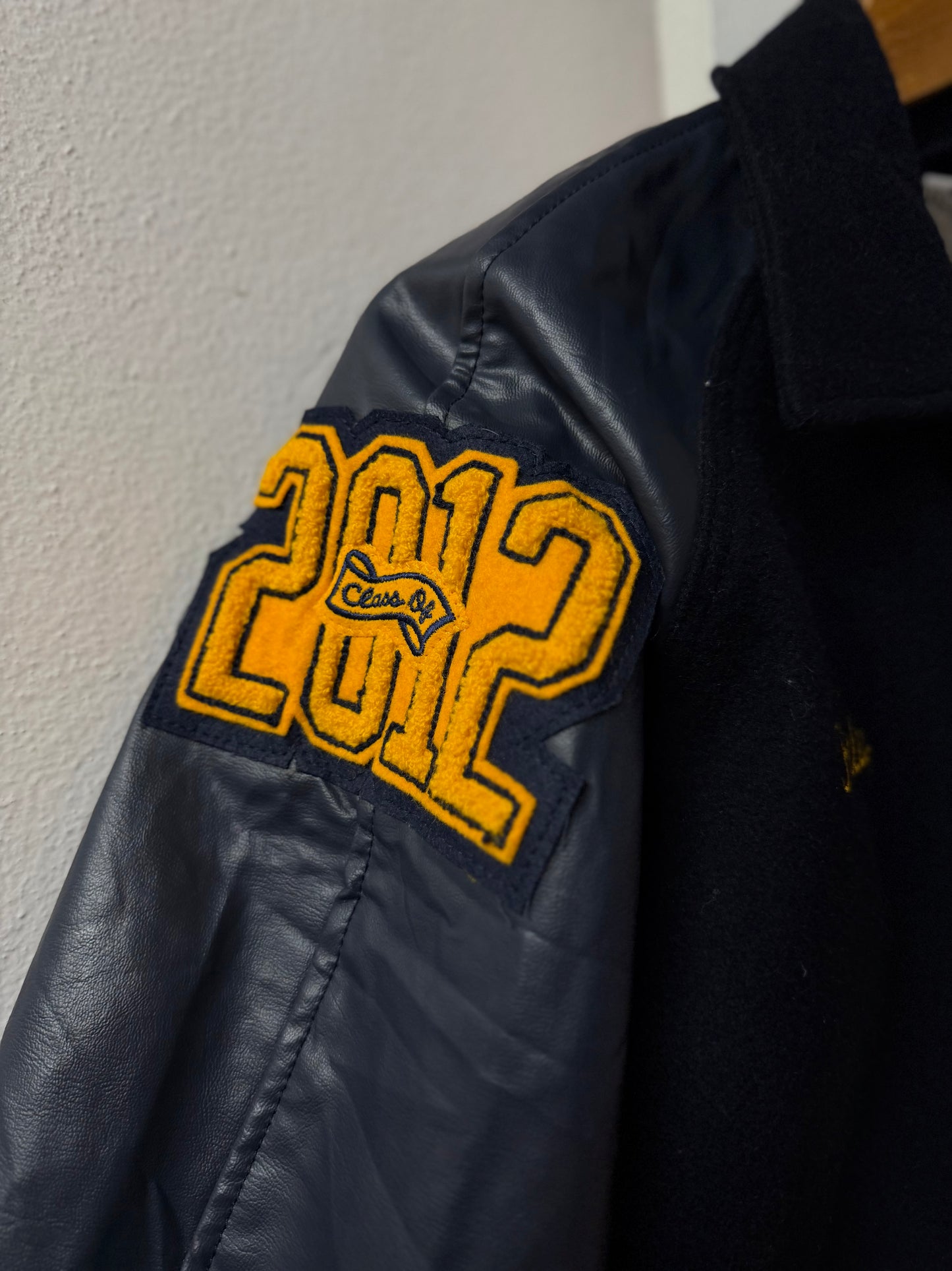 Navy Embroidered Varsity Jacket [S]