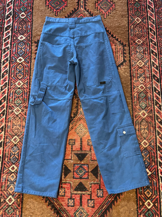 Vintage Blue Workwear Pants – Utility Style