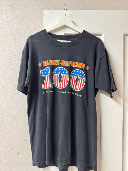 Harley Davidson 100 Years Los Angeles Graphic T Shirt [L]