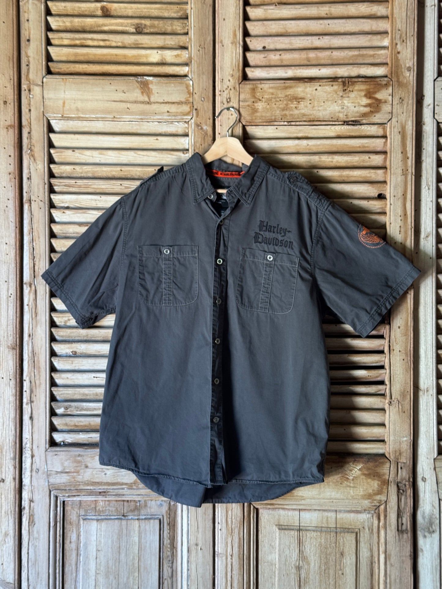 Vintage Harley Davidson Grey Short Sleeve Shirt – XL